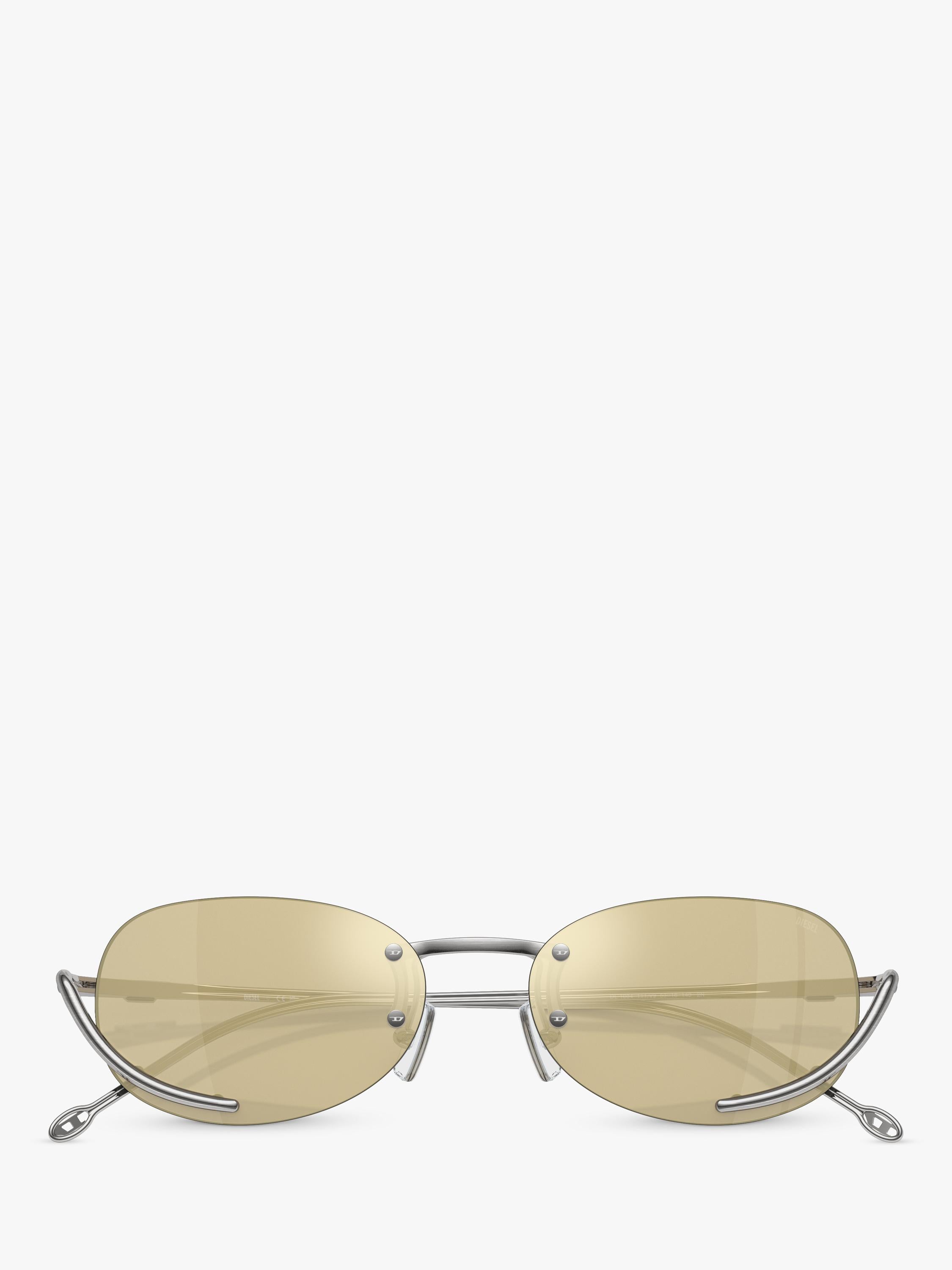 Diesel oval sunglasses in gold, imported from the UK