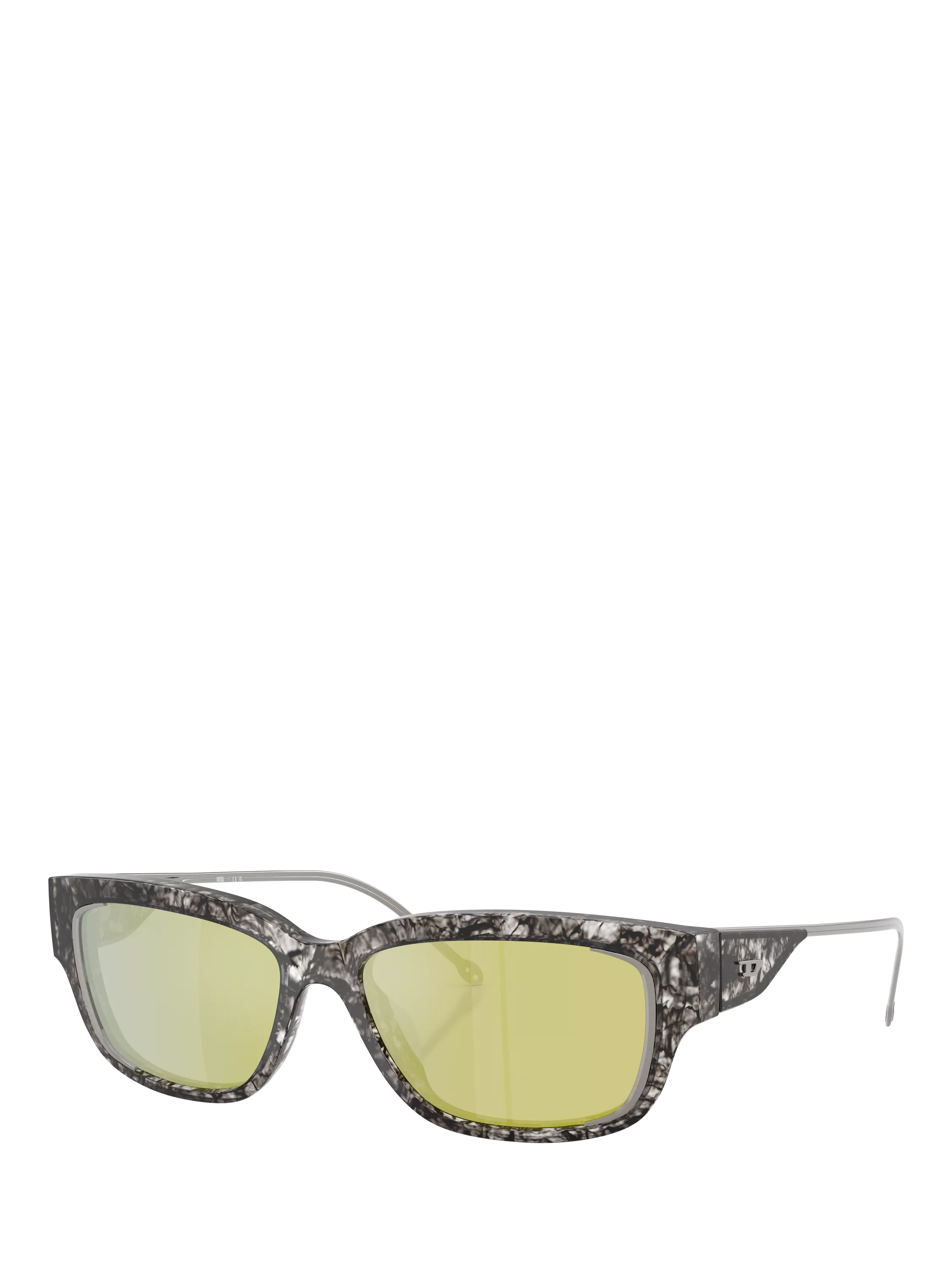 Diesel rectangular sunglasses with gradient tinted lenses and brown frame - British product