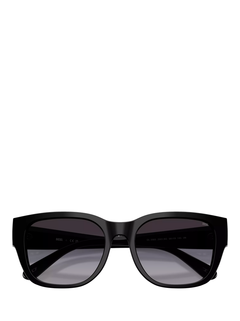 Diesel unisex square sunglasses black, imported from the UK