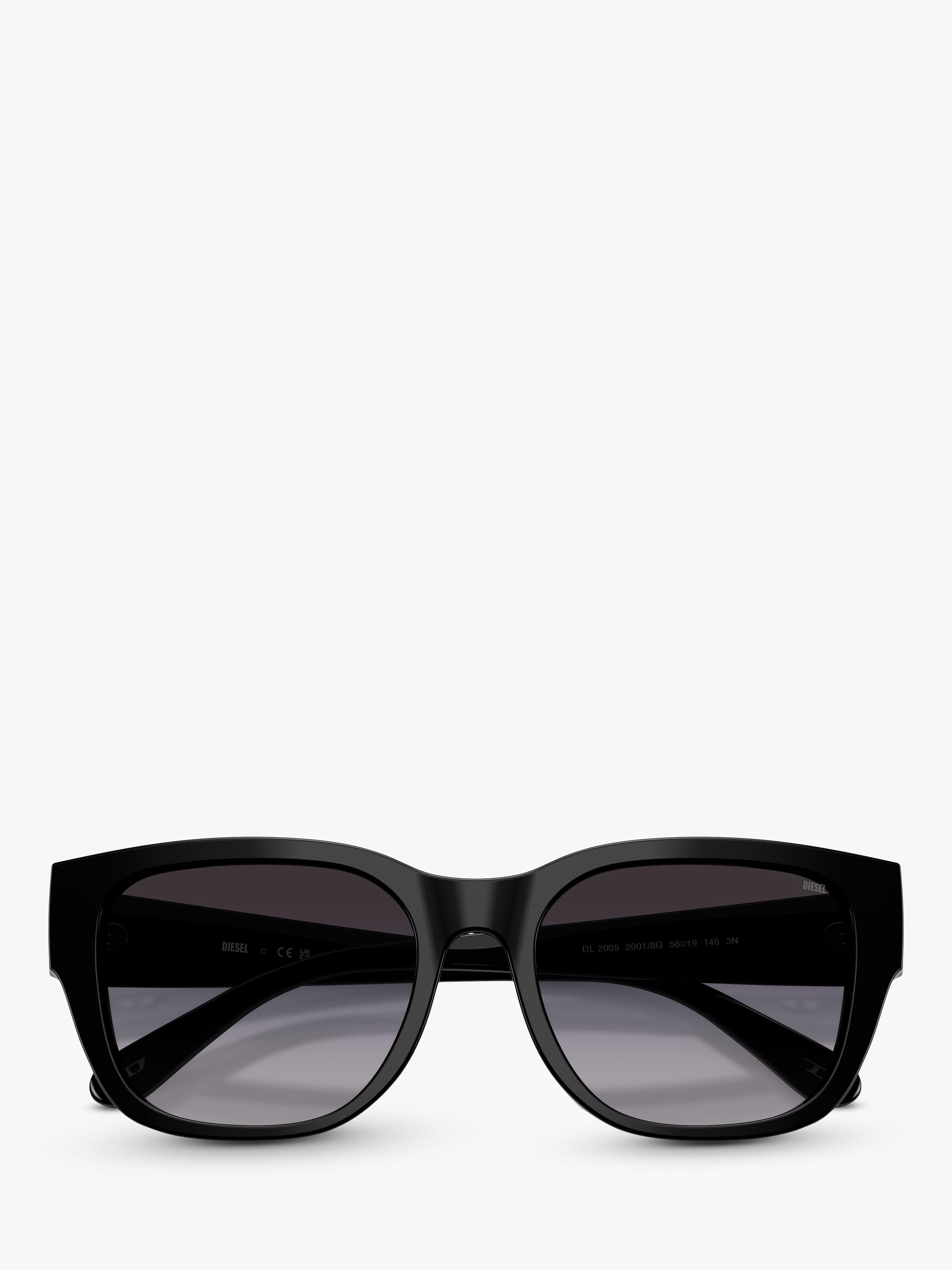 Diesel unisex square sunglasses black, imported from the UK