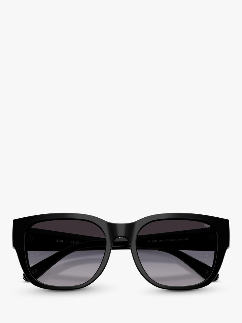 Diesel unisex square sunglasses black, imported from the UK