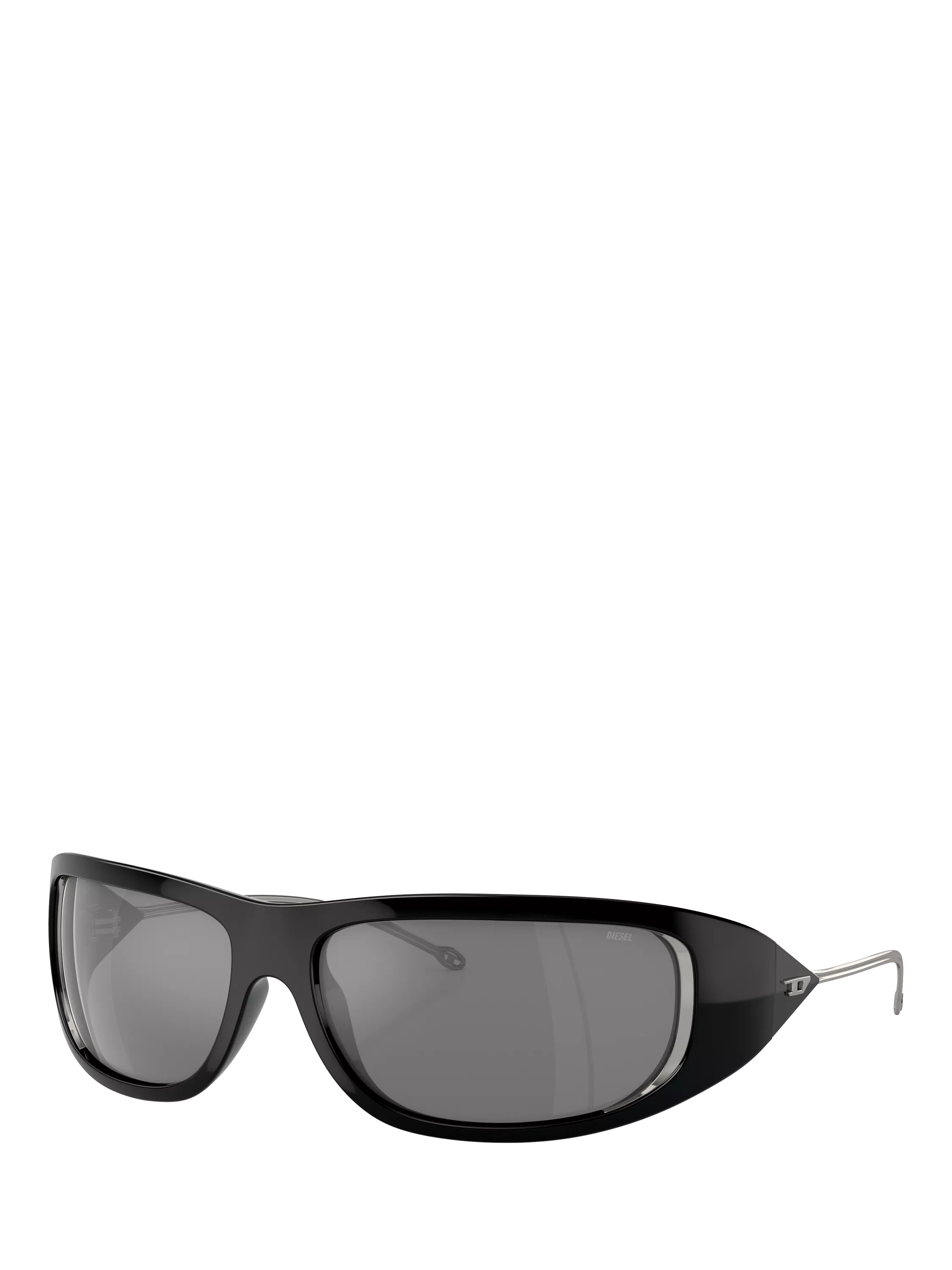 Diesel DL3001 wrap sunglasses black grey, imported from the UK