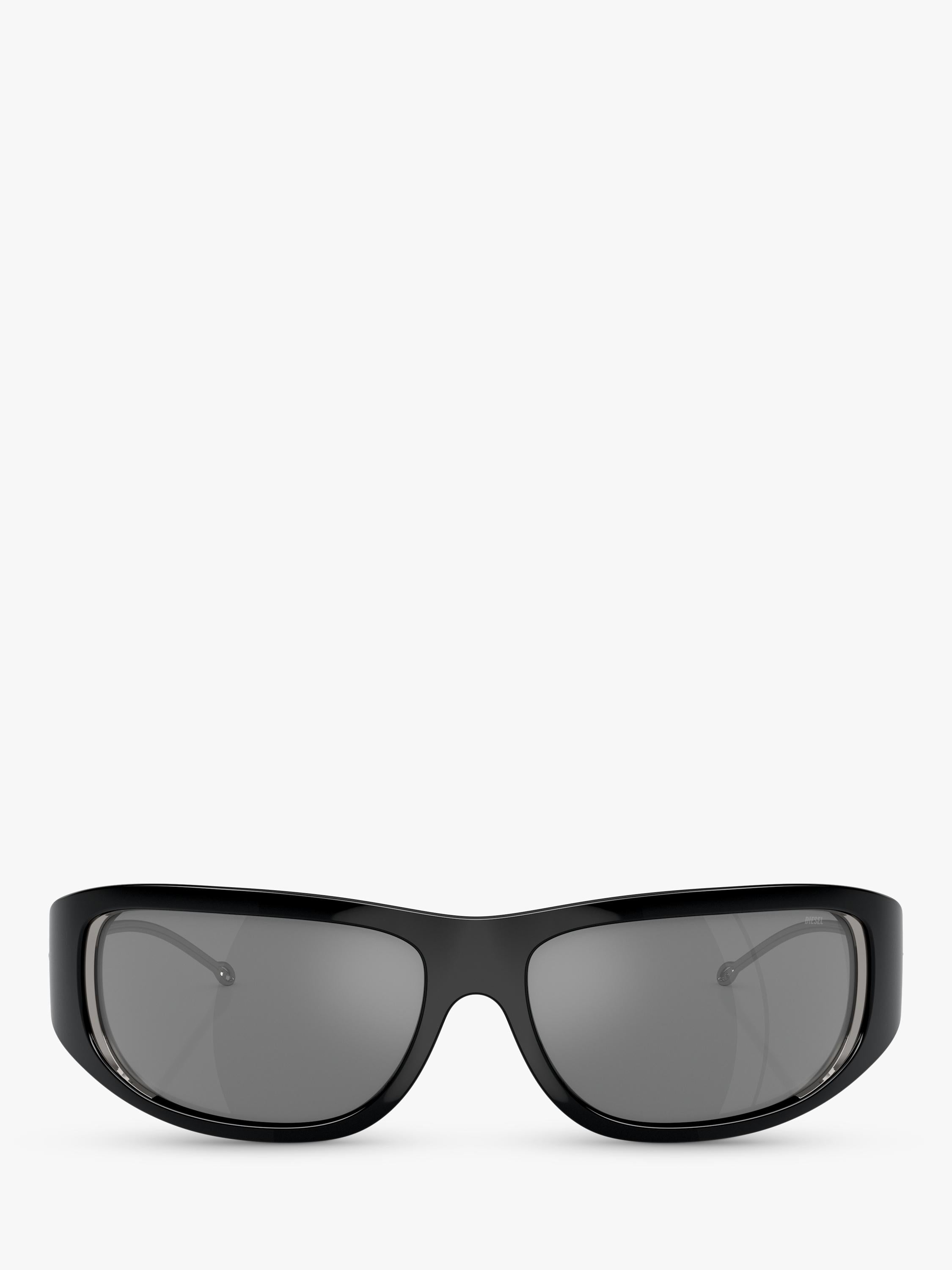 Diesel DL3001 wrap sunglasses black grey, imported from the UK
