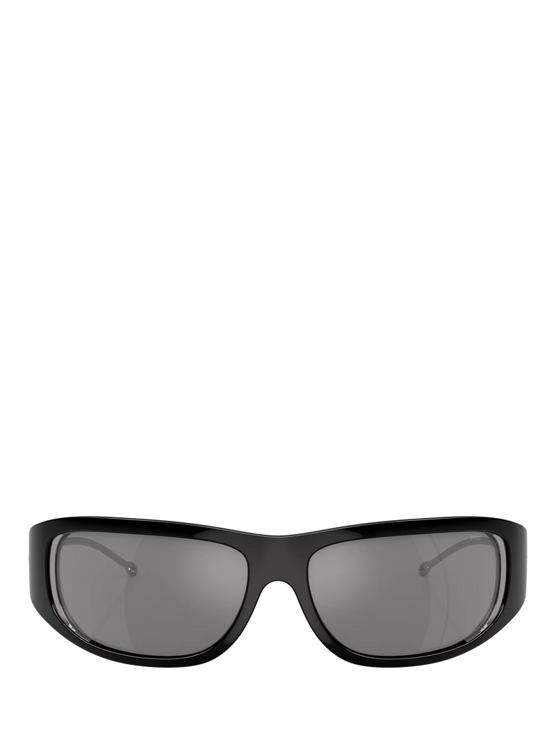 Diesel DL3001 wrap sunglasses black grey, imported from the UK