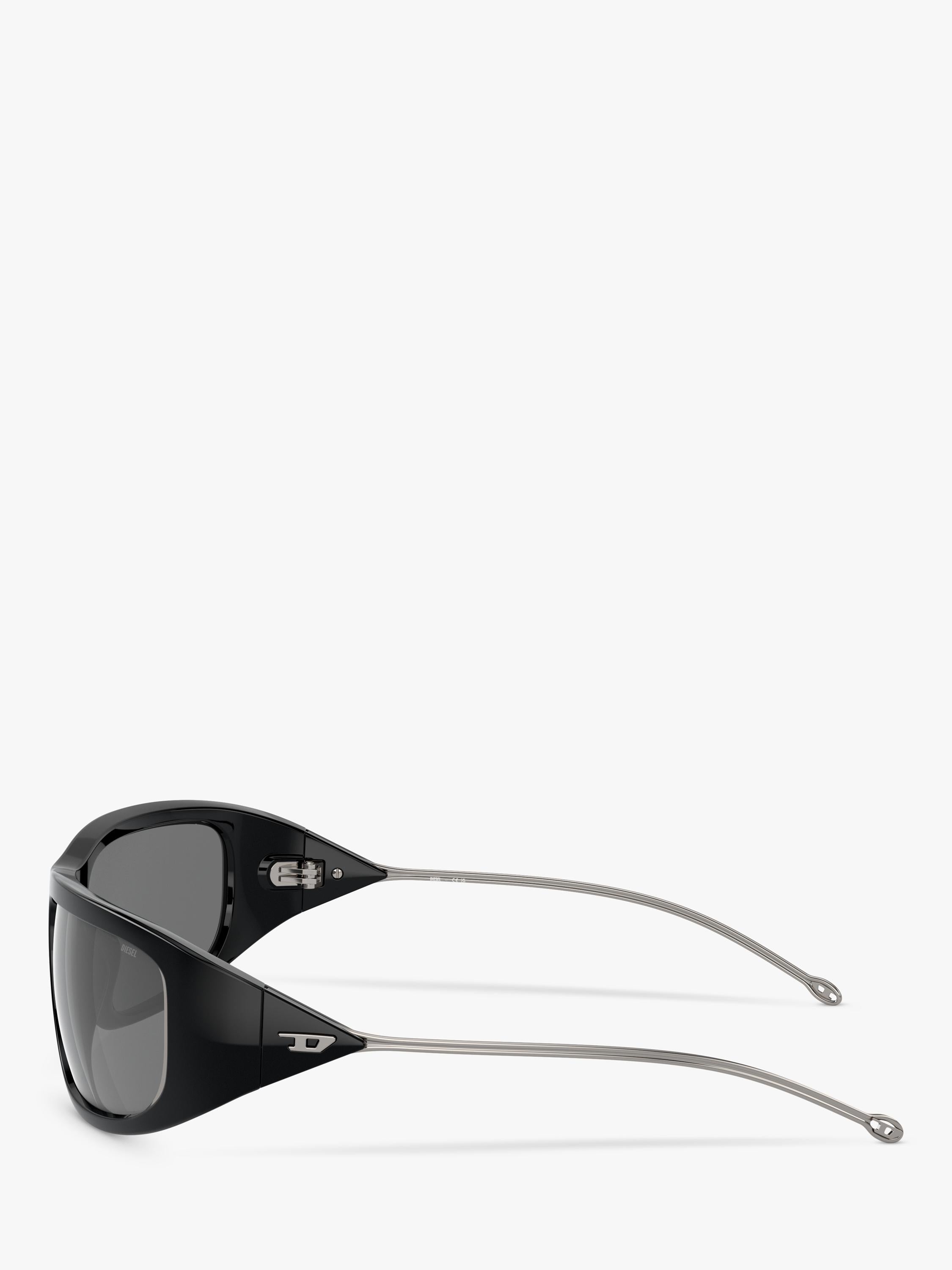 Diesel DL3001 wrap sunglasses black grey, imported from the UK