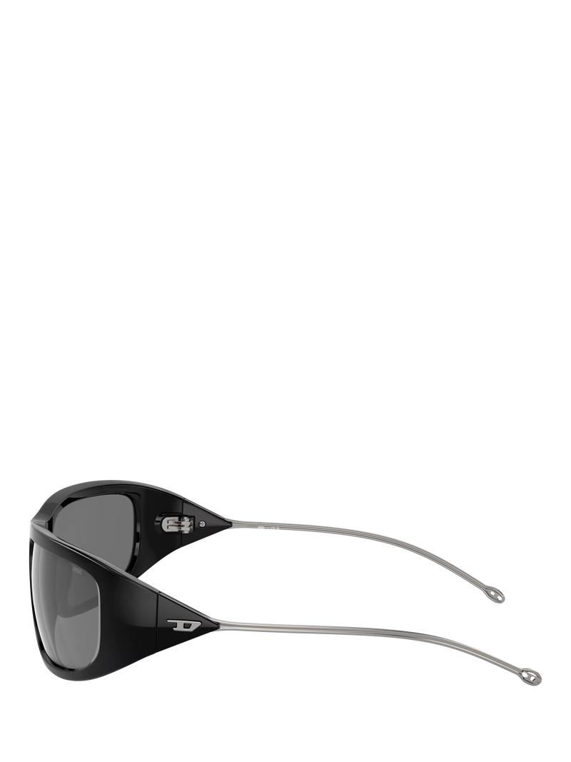 Diesel DL3001 wrap sunglasses black grey, imported from the UK