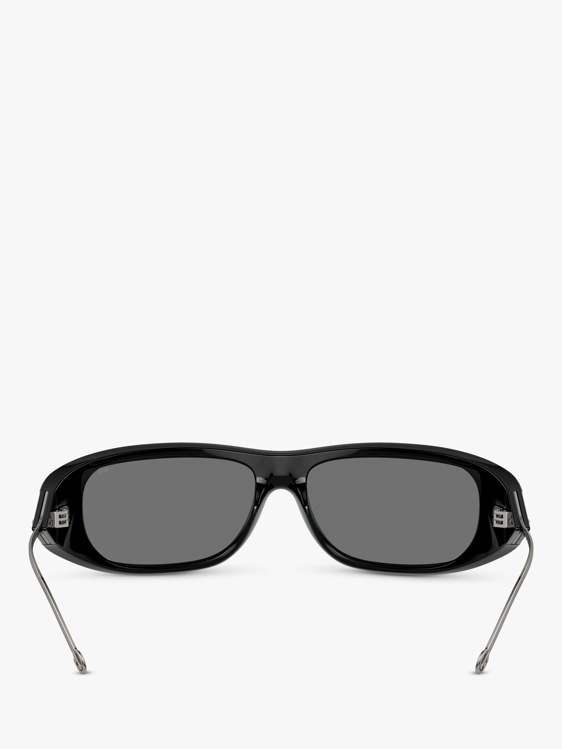 Diesel DL3001 wrap sunglasses black grey, imported from the UK
