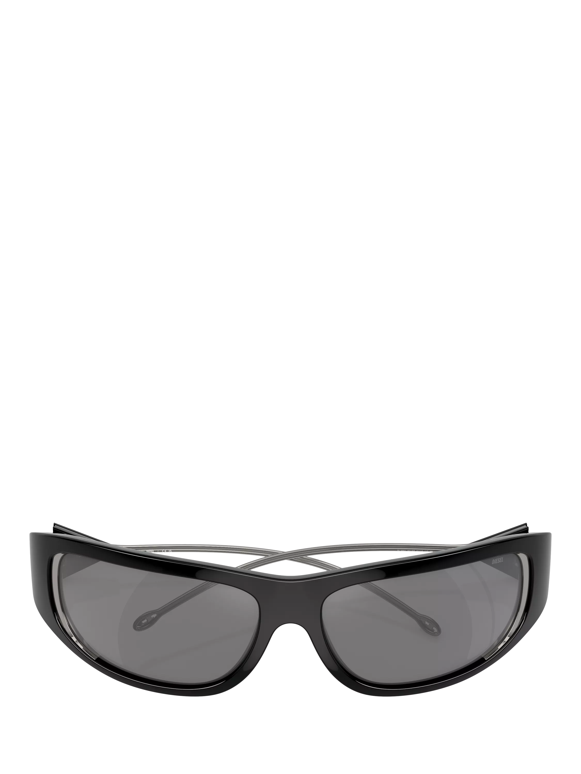 Diesel DL3001 wrap sunglasses black grey, imported from the UK
