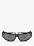 Diesel DL3001 wrap sunglasses black grey, imported from the UK