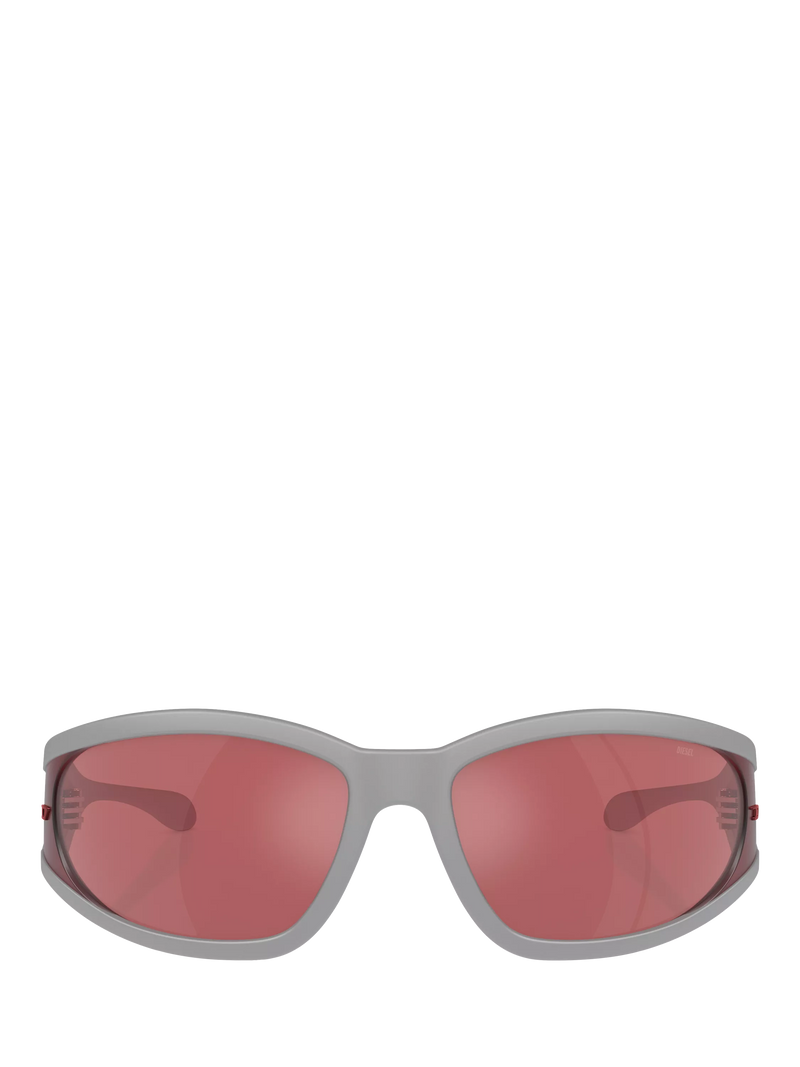 Diesel pillow sunglasses grey red, imported from the UK