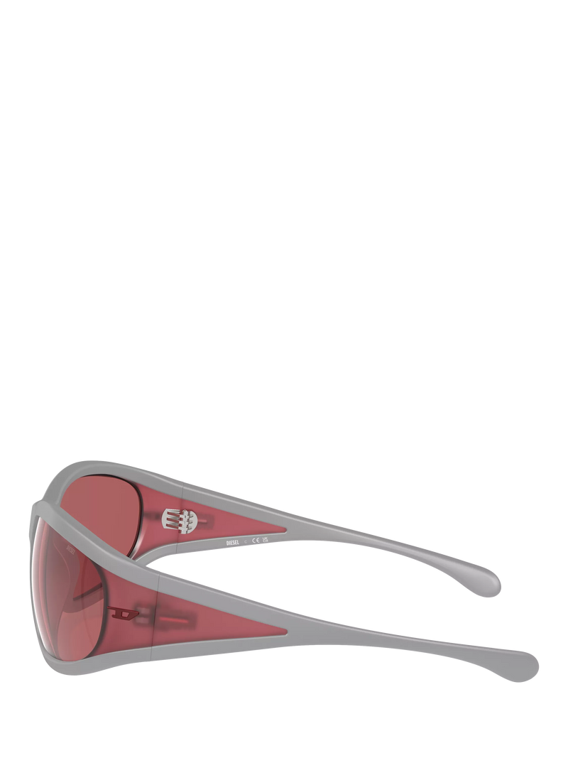 Diesel pillow sunglasses grey red, imported from the UK