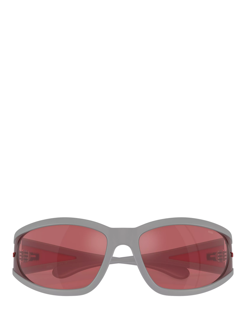 Diesel pillow sunglasses grey red, imported from the UK