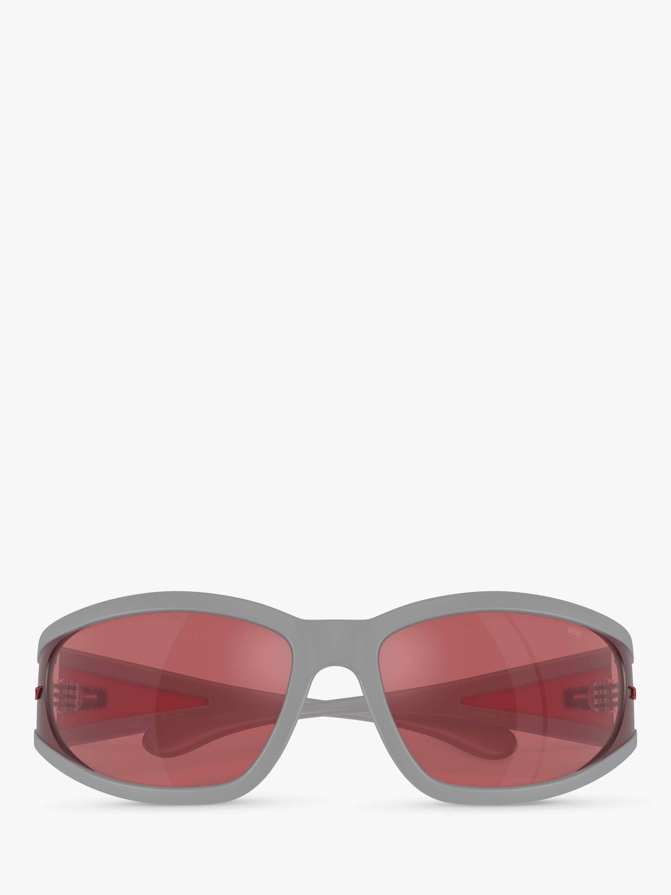 Diesel pillow sunglasses grey red, imported from the UK