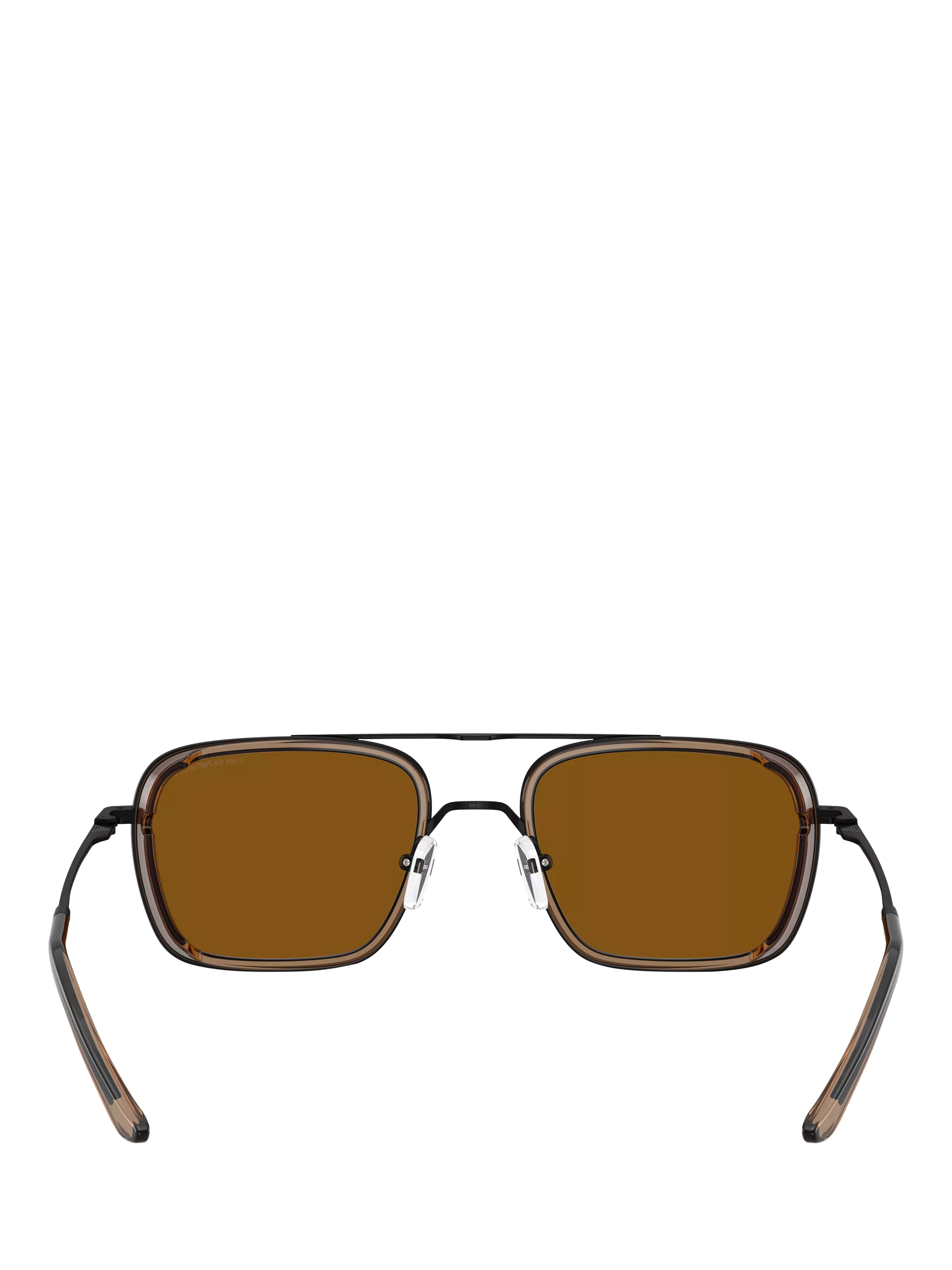 Emporio Armani square sunglasses black frame brown lens - British product