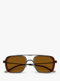 Emporio Armani square sunglasses black frame brown lens - British product