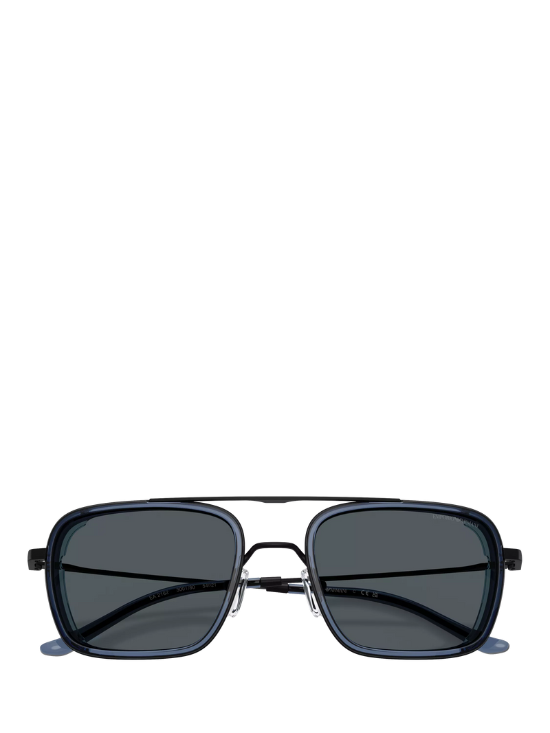 Emporio Armani square sunglasses black 54mm - British product