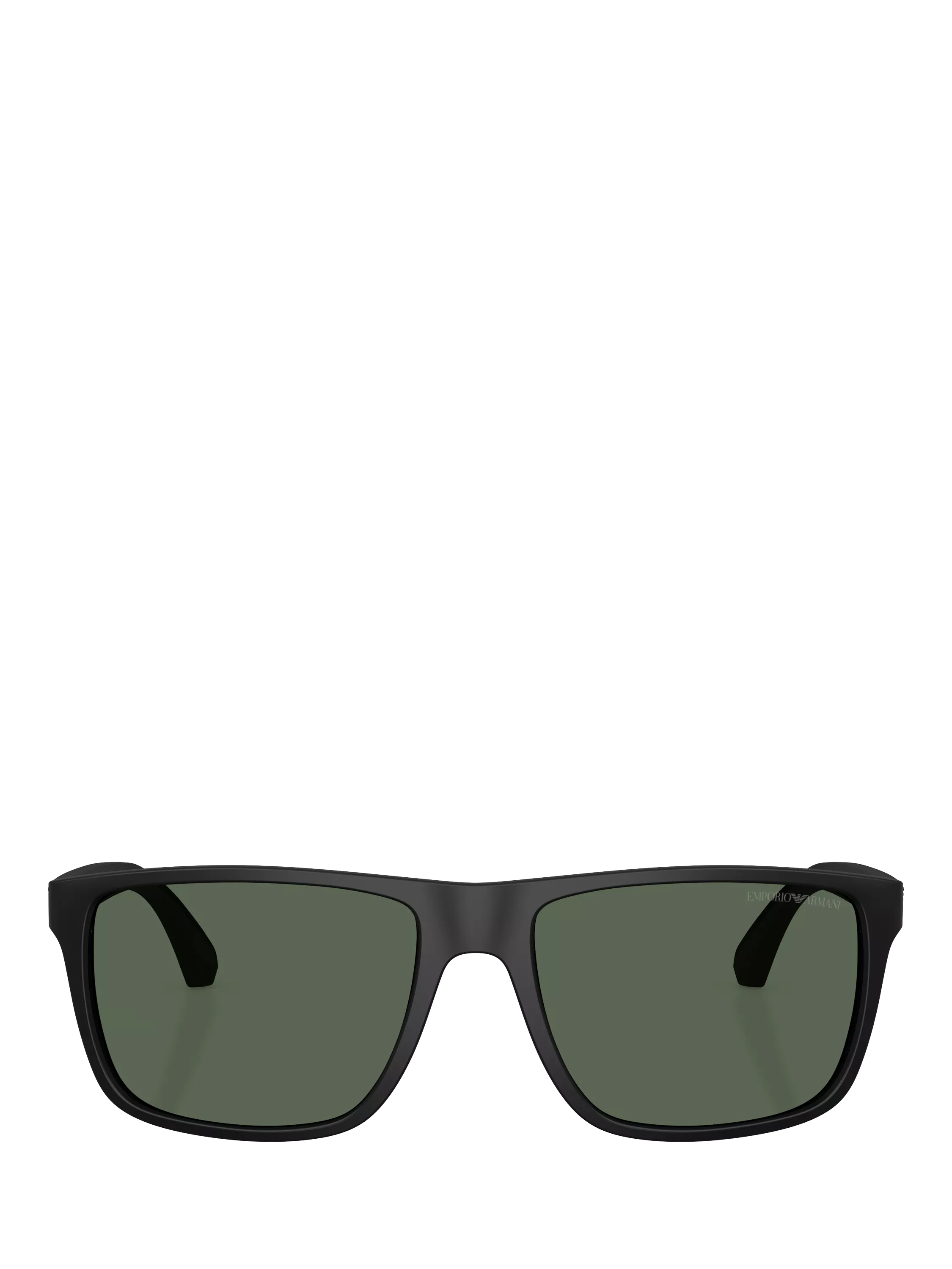 Emporio Armani square sunglasses black frame green tinted lenses, imported from the UK