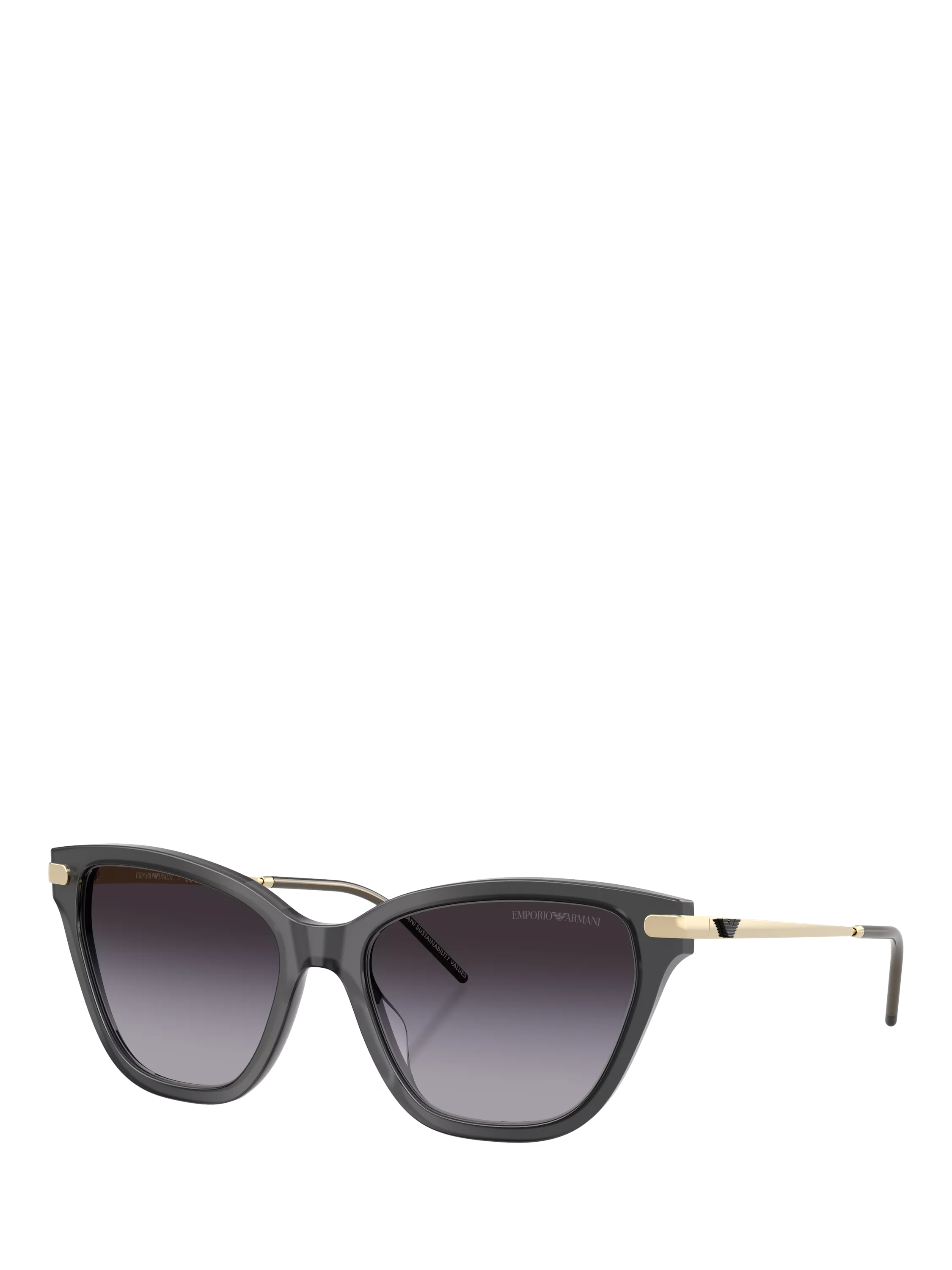 Emporio Armani cat's eye sunglasses grey gradient 54mm, imported from the UK
