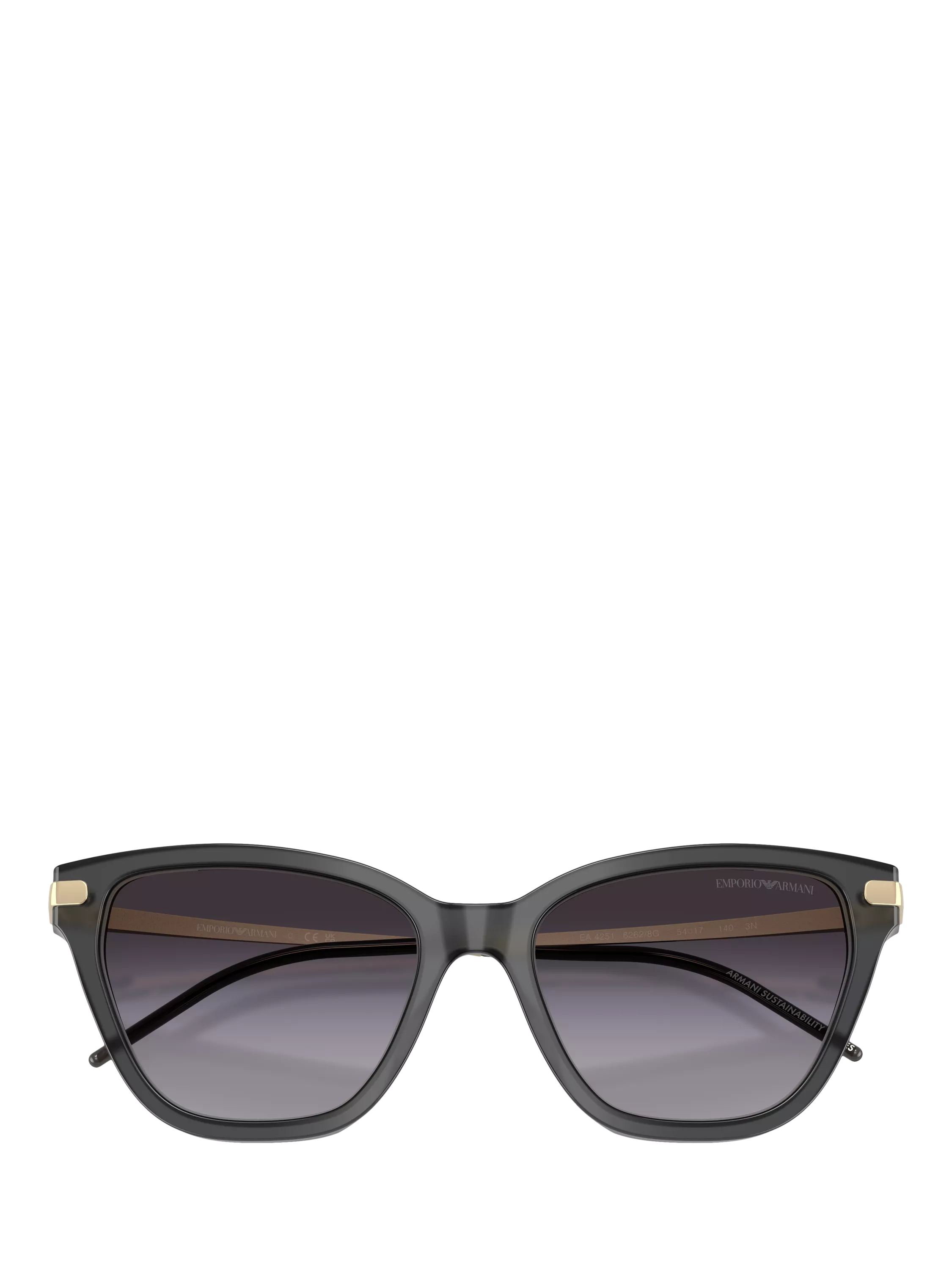 Emporio Armani cat's eye sunglasses grey gradient 54mm, imported from the UK