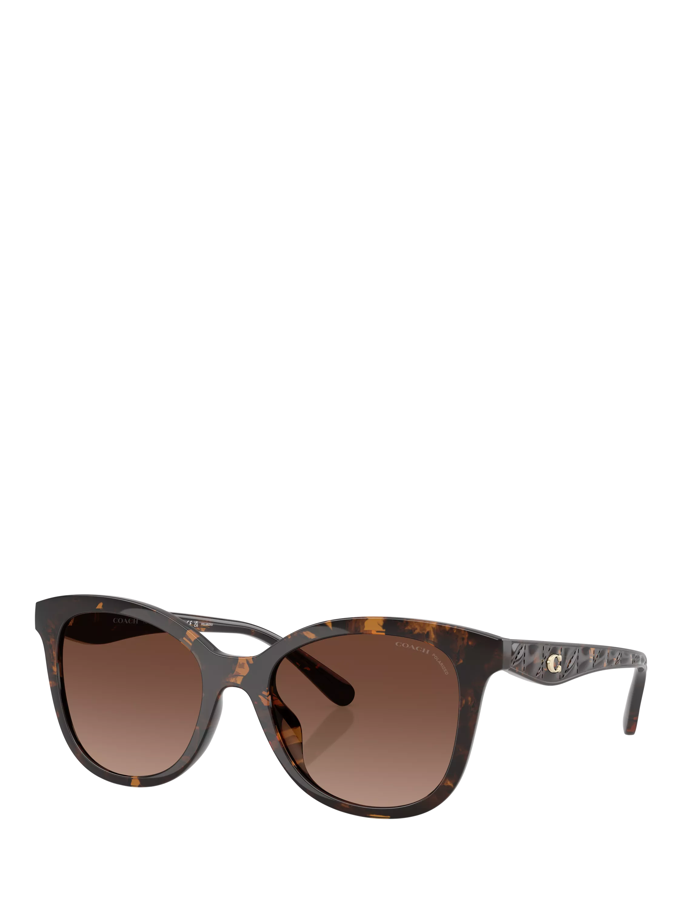 Coach D-frame polarised gradient brown sunglasses, UK version