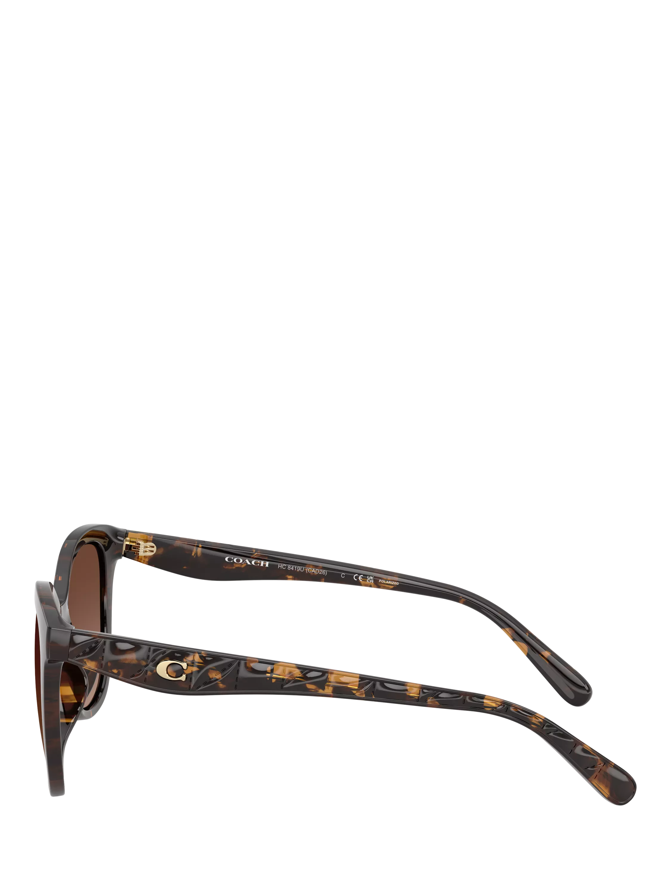 Coach D-frame polarised gradient brown sunglasses, UK version