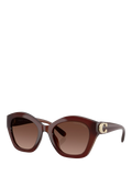 Coach polarised irregular sunglasses brown frame gradient lenses - British product