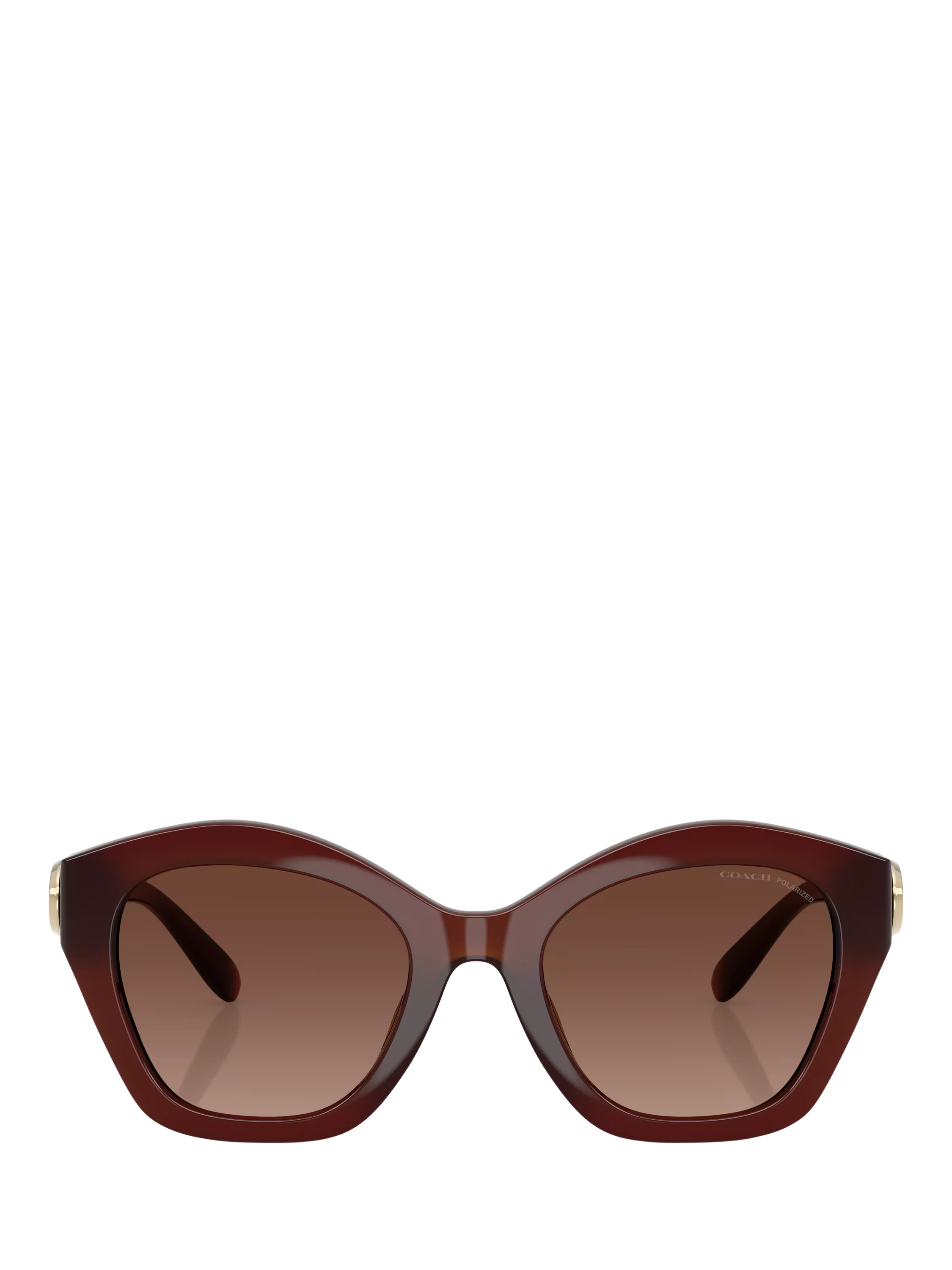Coach polarised irregular sunglasses brown frame gradient lenses - British product