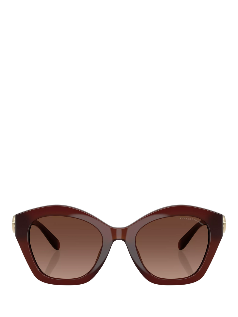 Coach polarised irregular sunglasses brown frame gradient lenses - British product