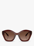 Coach polarised irregular sunglasses brown frame gradient lenses - British product