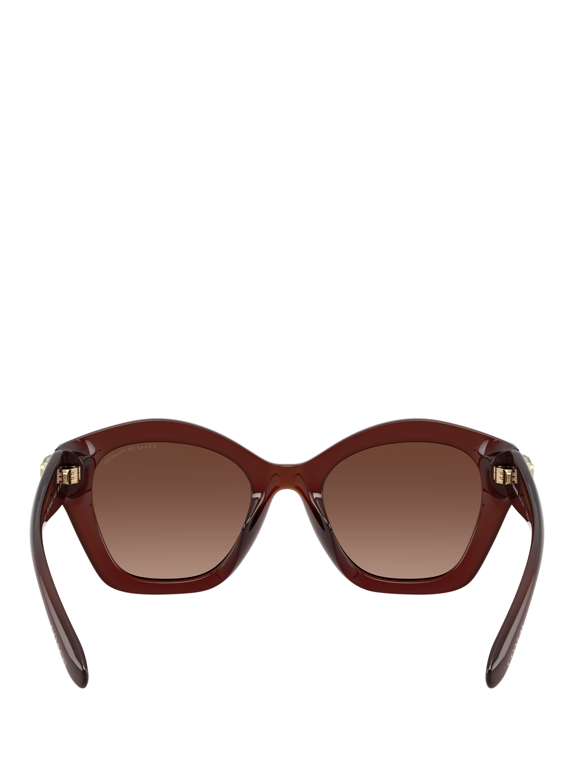 Coach polarised irregular sunglasses brown frame gradient lenses - British product