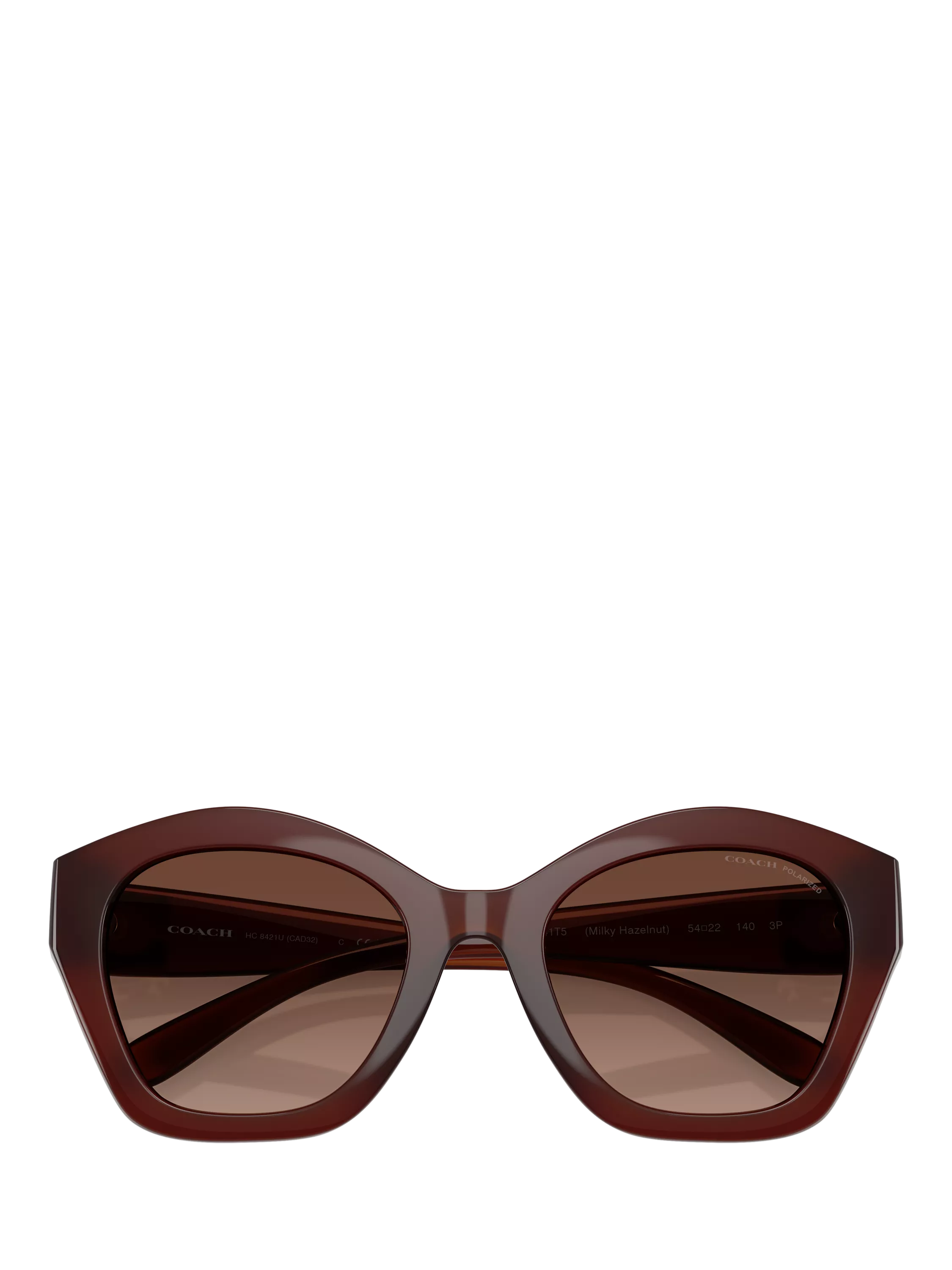 Coach polarised irregular sunglasses brown frame gradient lenses - British product