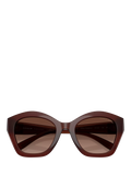 Coach polarised irregular sunglasses brown frame gradient lenses - British product