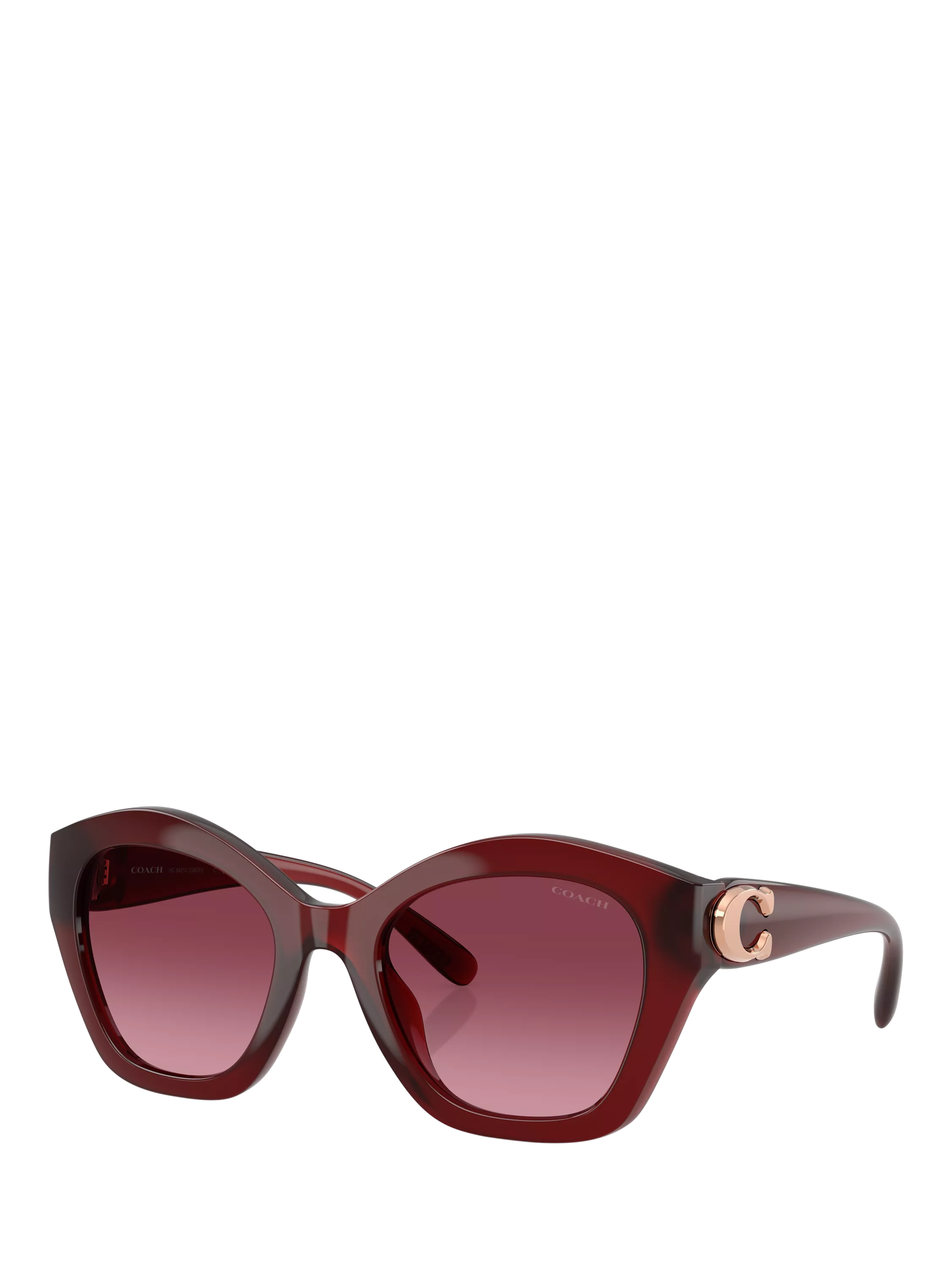 Coach irregular sunglasses dark red gradient - British product