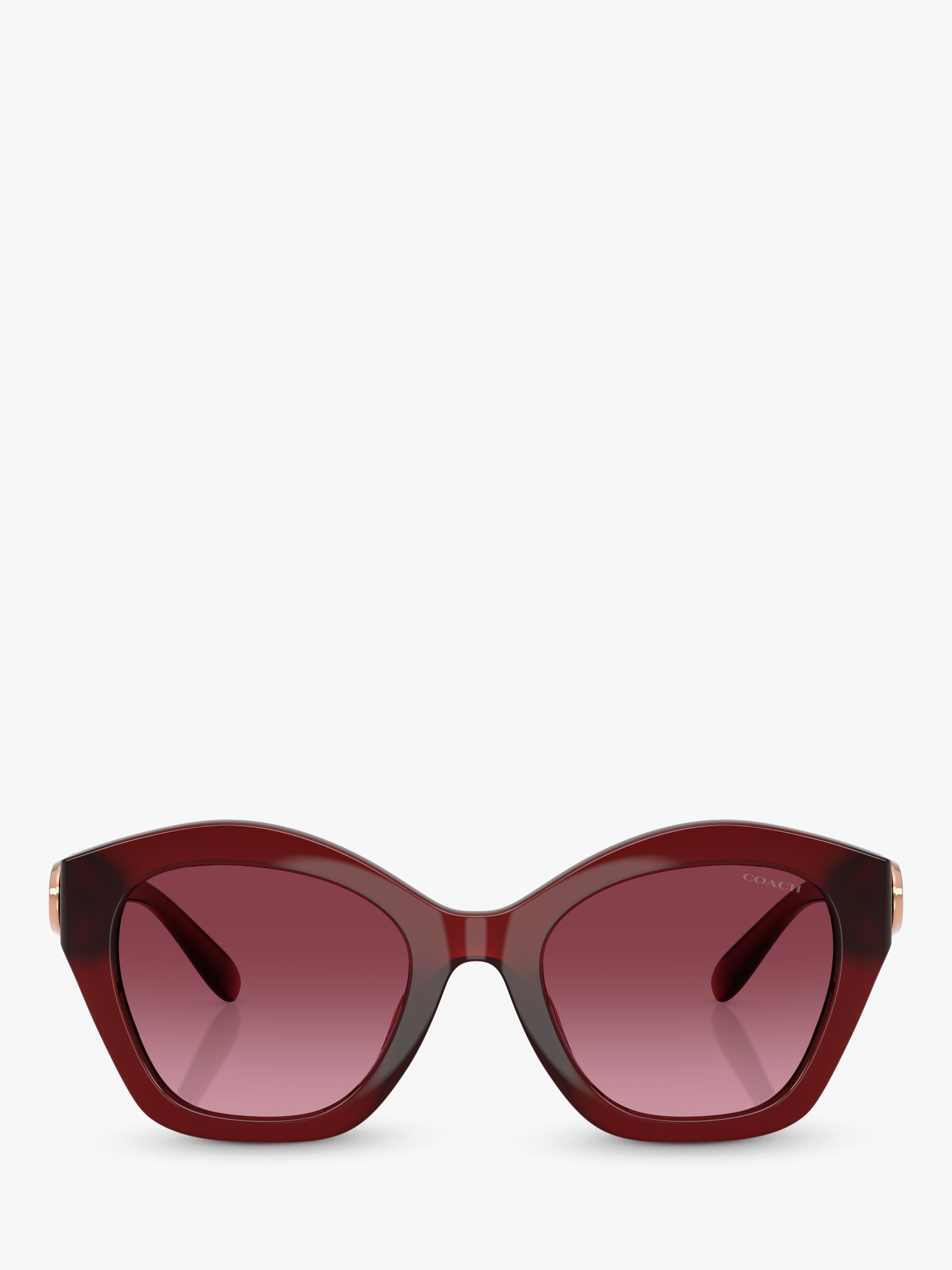 Coach irregular sunglasses dark red gradient - British product