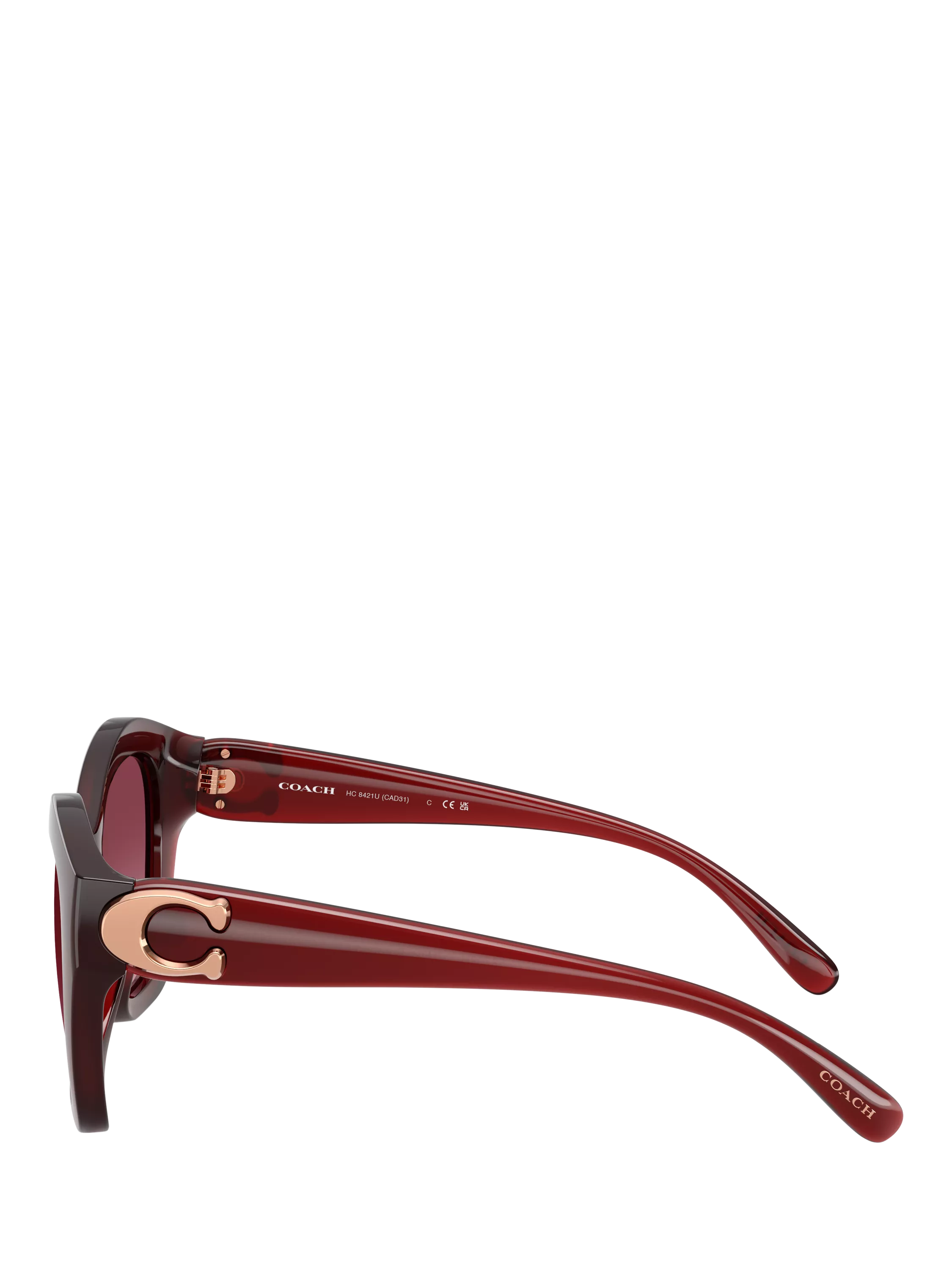 Coach irregular sunglasses dark red gradient - British product