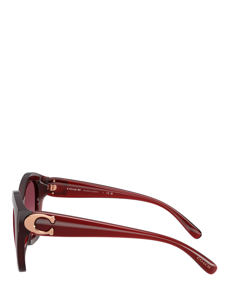 Coach irregular sunglasses dark red gradient - British product
