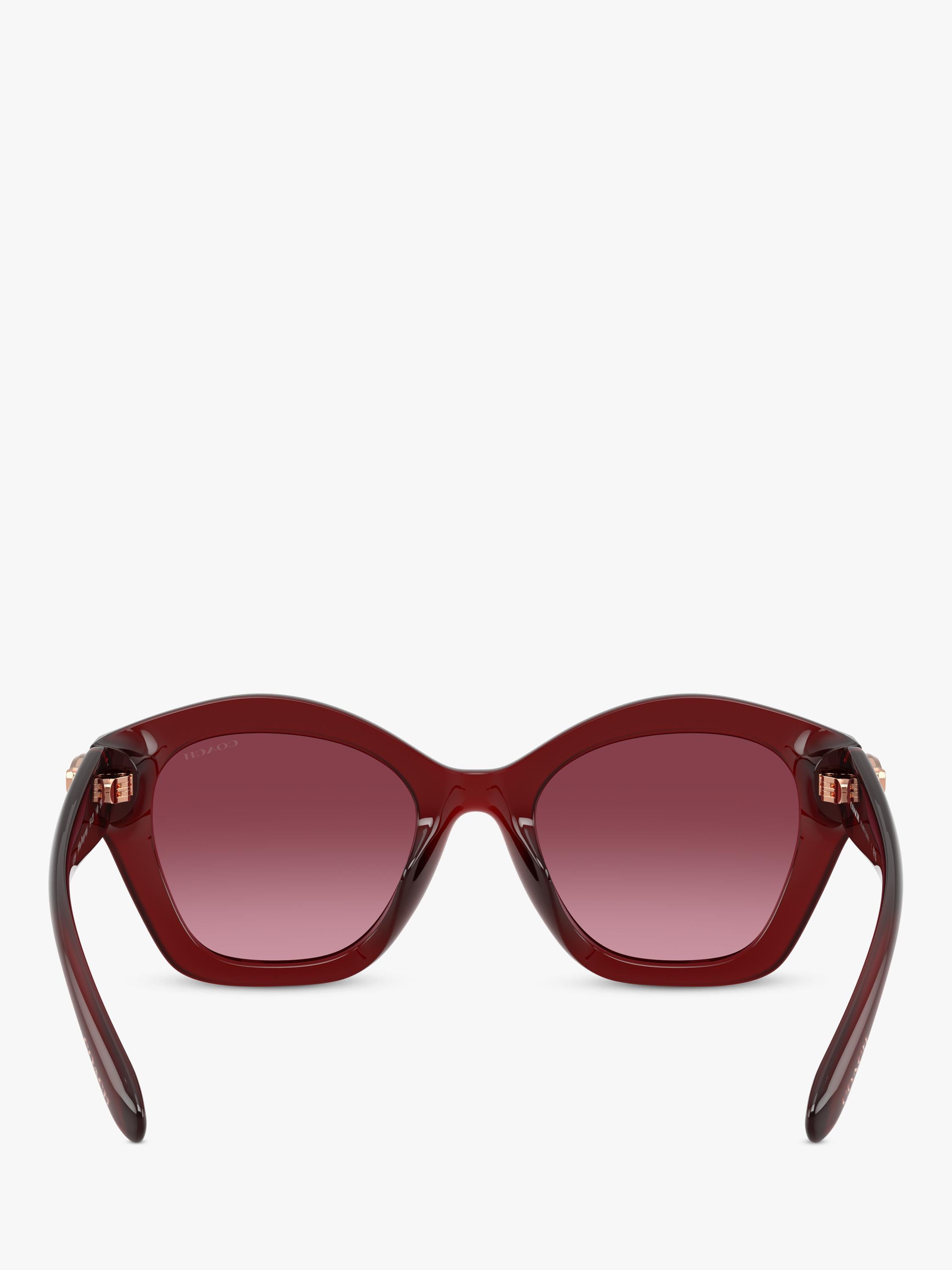 Coach irregular sunglasses dark red gradient - British product