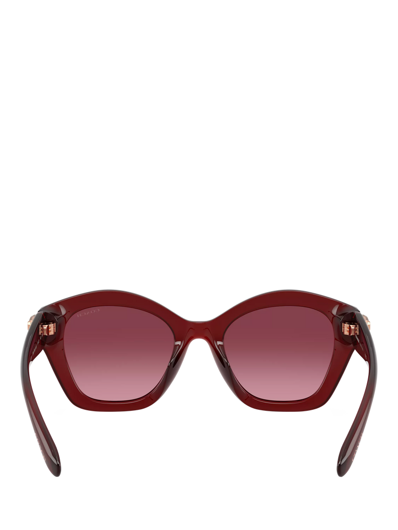 Coach irregular sunglasses dark red gradient - British product