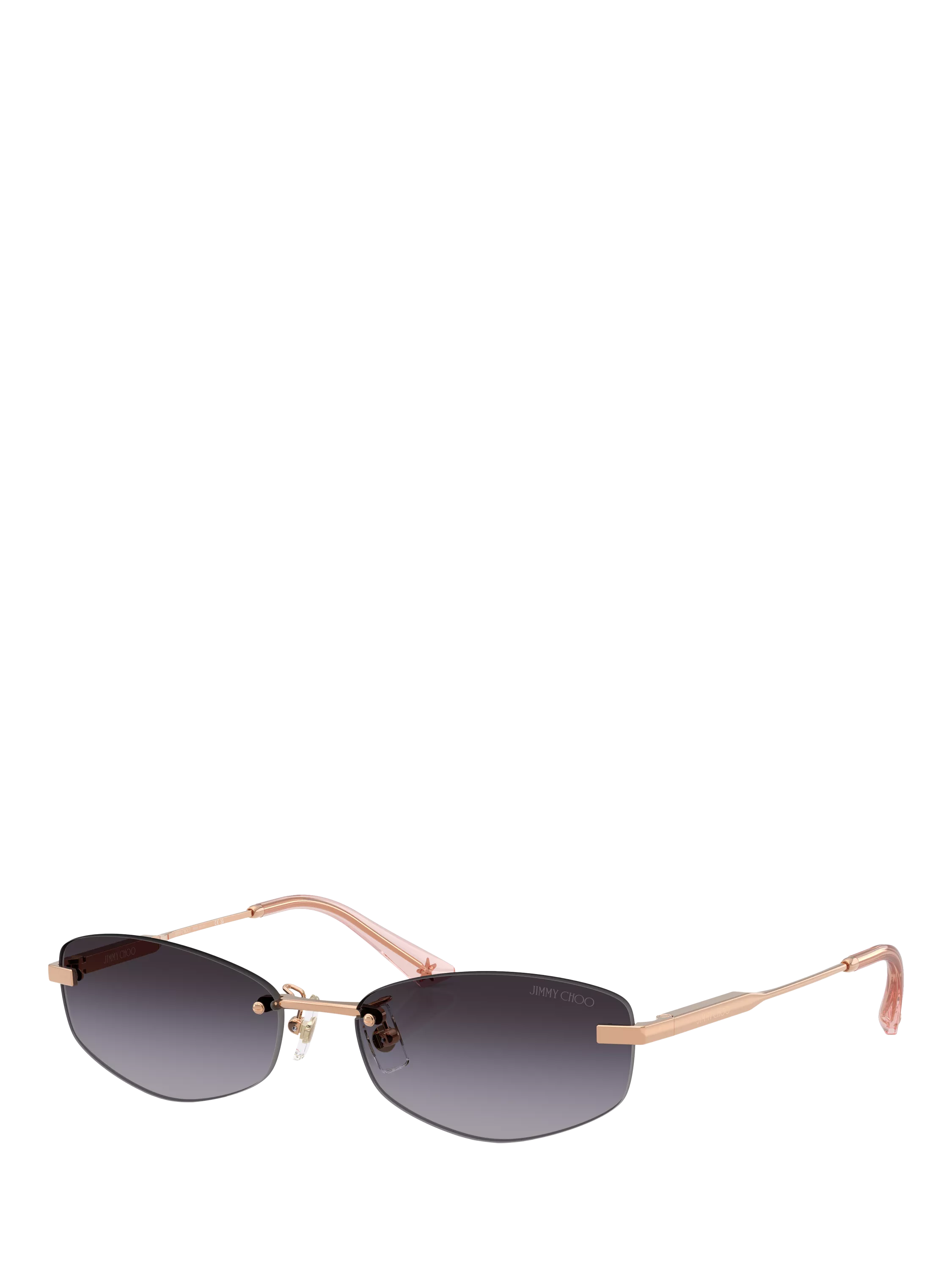 Jimmy Choo oval sunglasses bronze grey gradient (British brand)