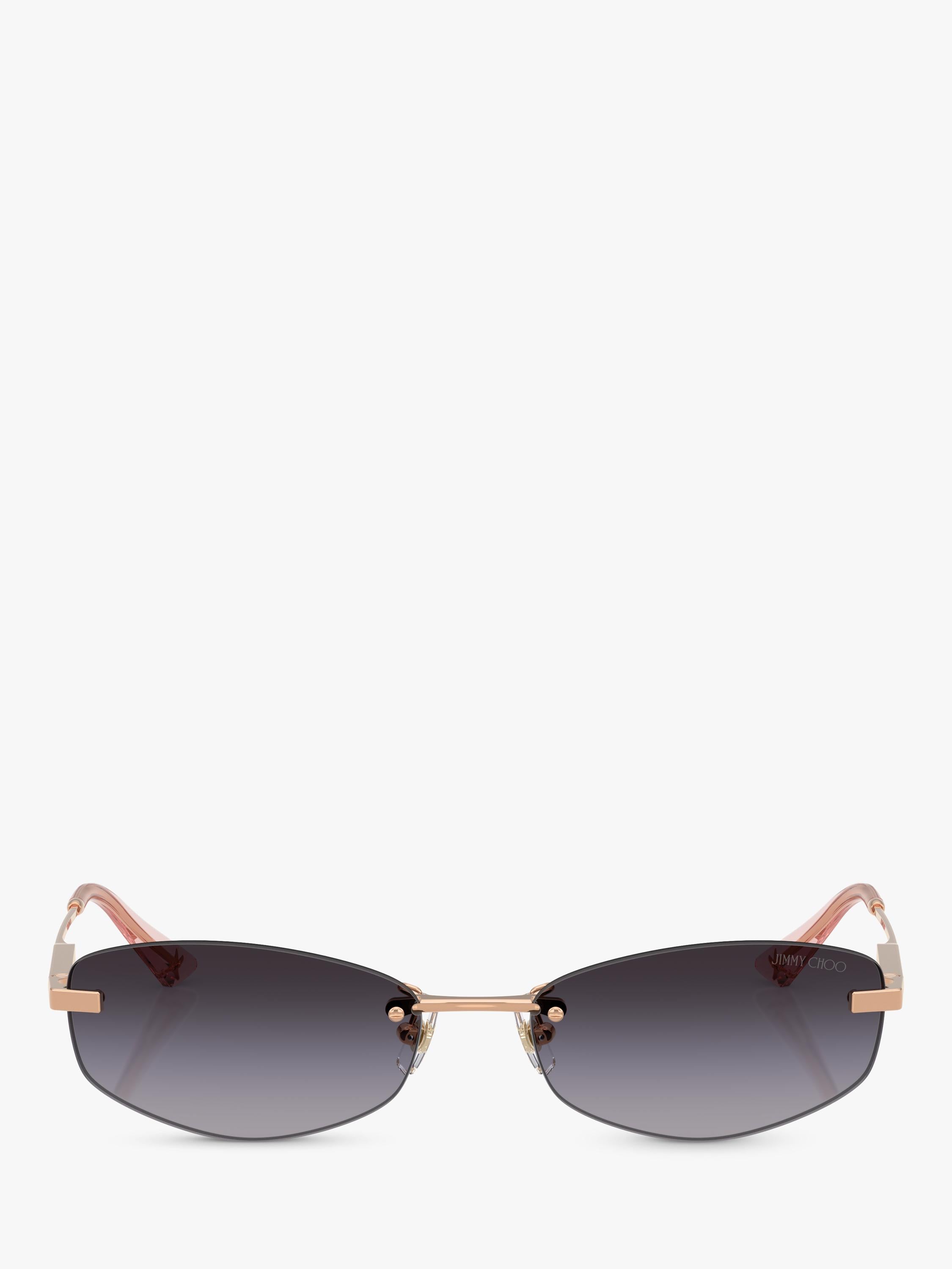 Jimmy Choo oval sunglasses bronze grey gradient (British brand)