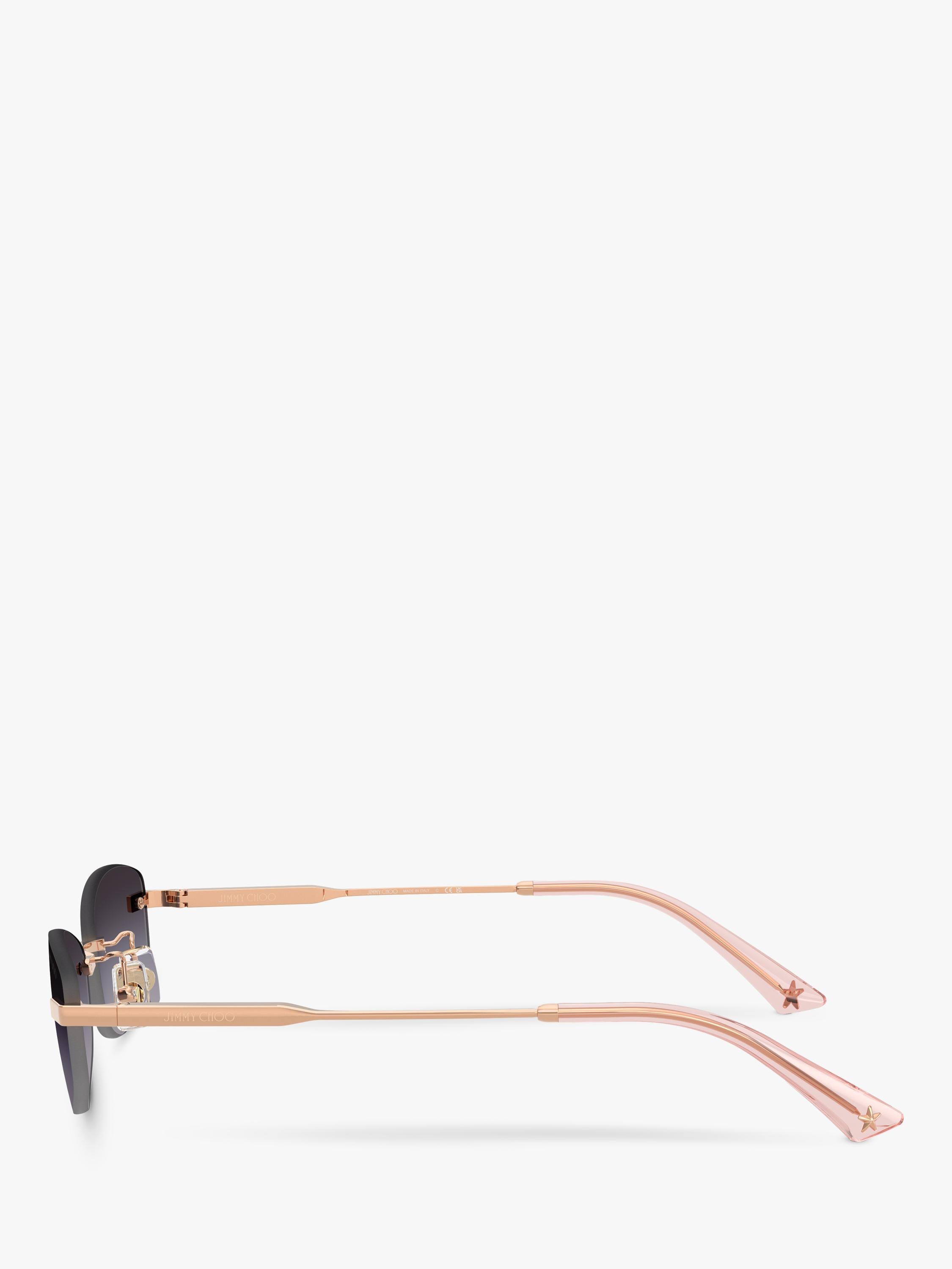 Jimmy Choo oval sunglasses bronze grey gradient (British brand)
