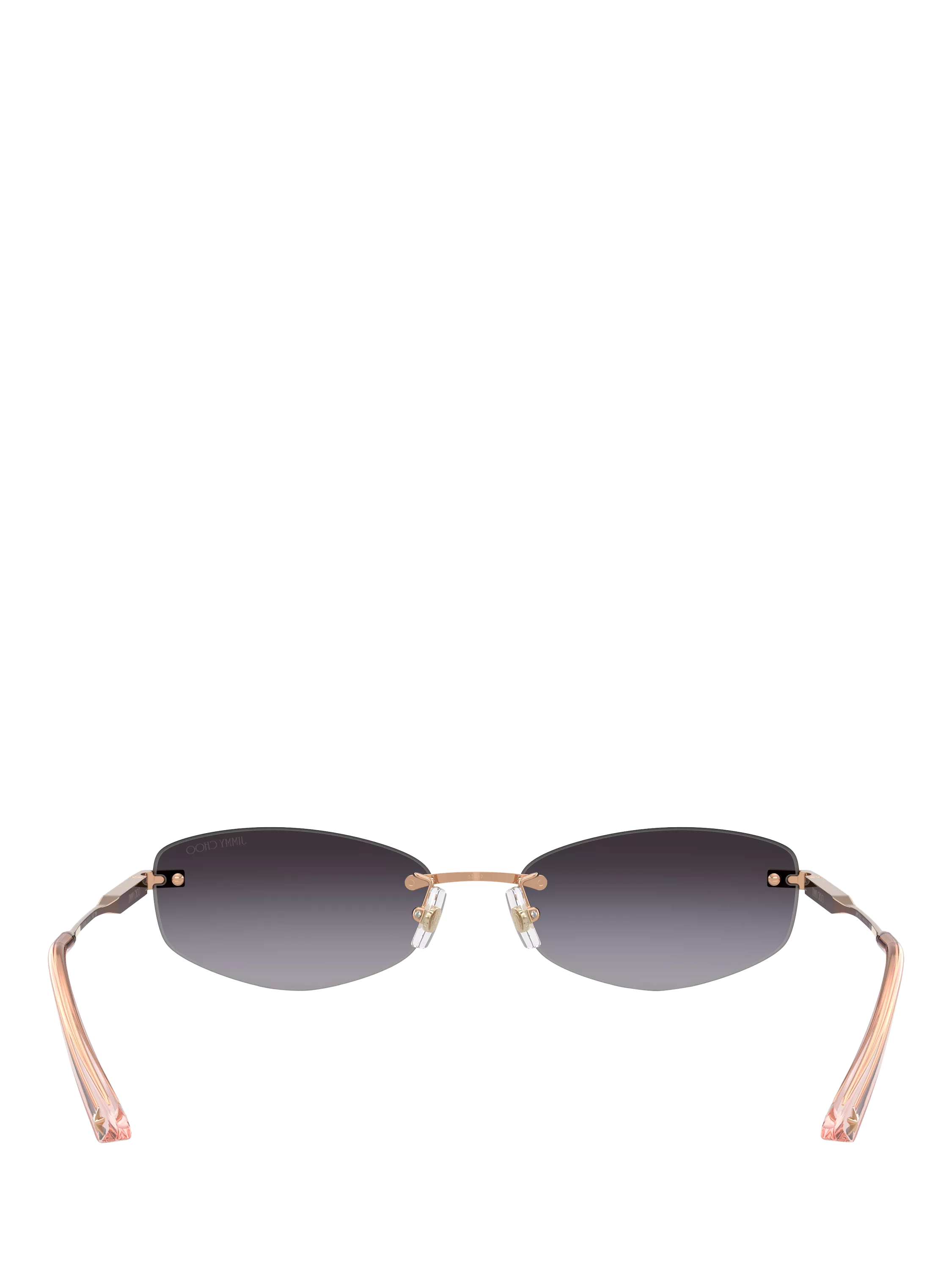 Jimmy Choo oval sunglasses bronze grey gradient (British brand)