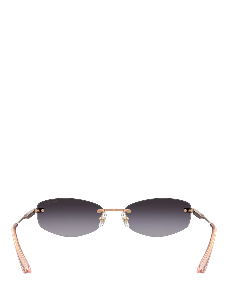 Jimmy Choo oval sunglasses bronze grey gradient (British brand)
