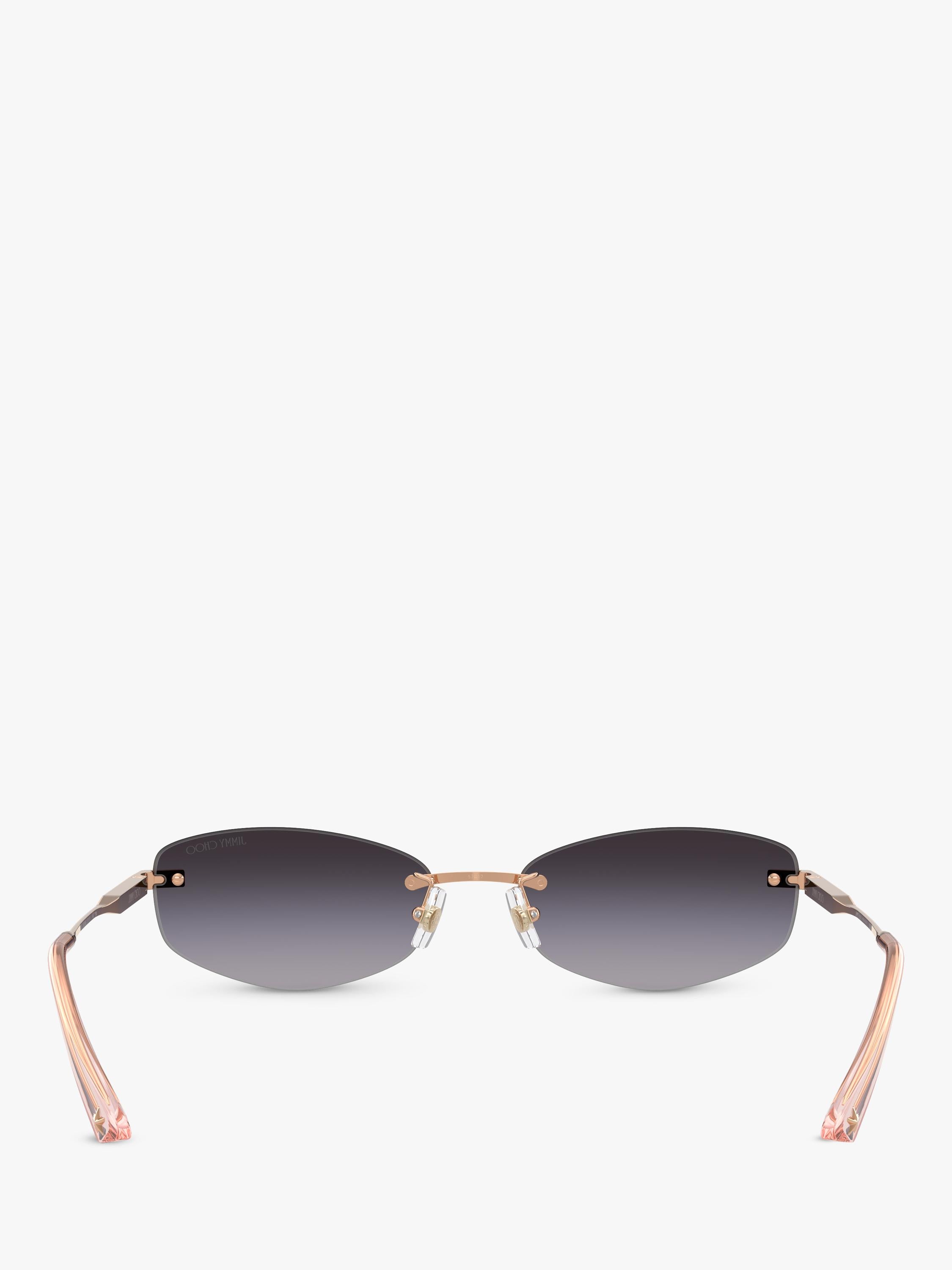 Jimmy Choo oval sunglasses bronze grey gradient (British brand)
