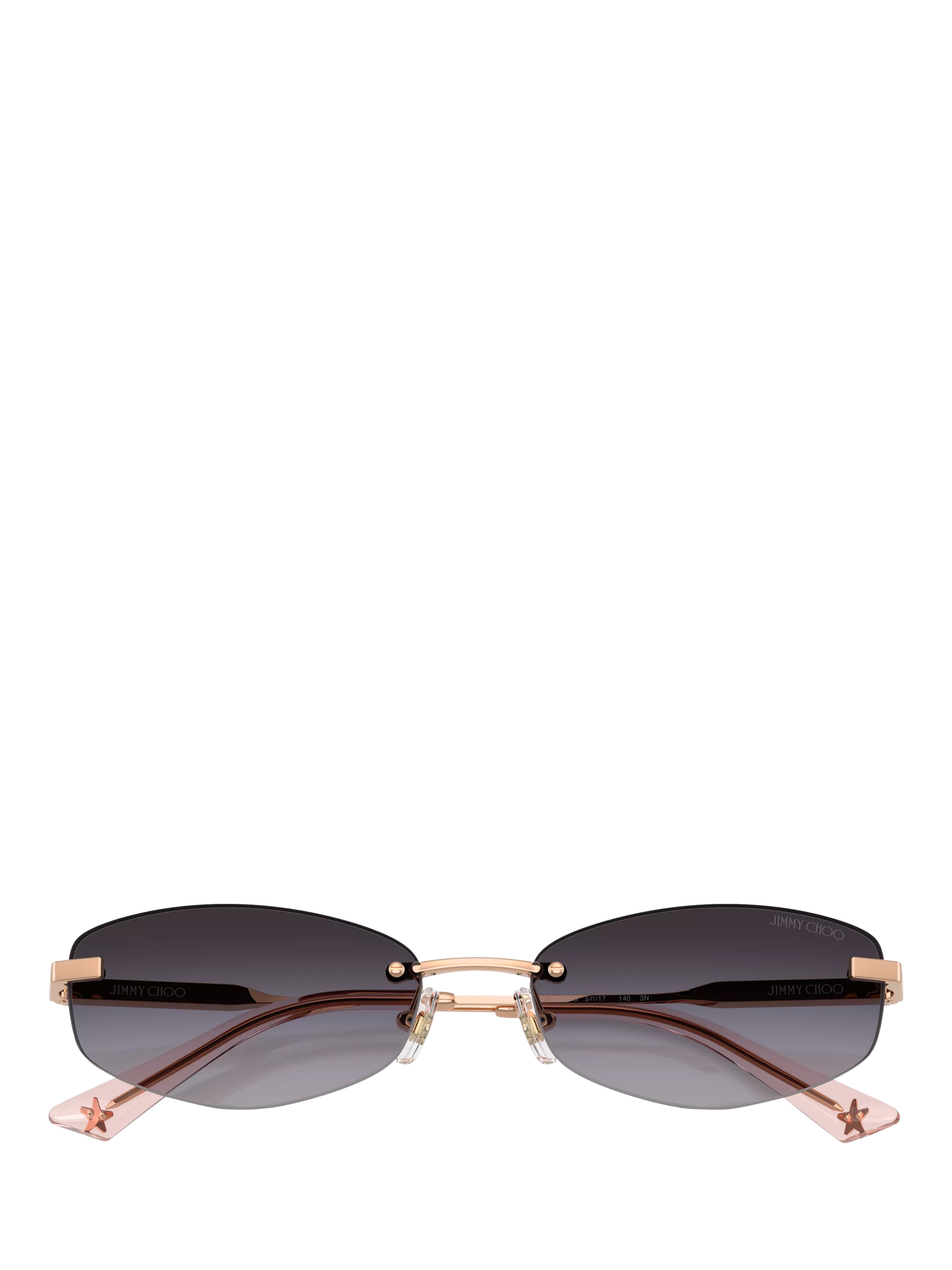 Jimmy Choo oval sunglasses bronze grey gradient (British brand)