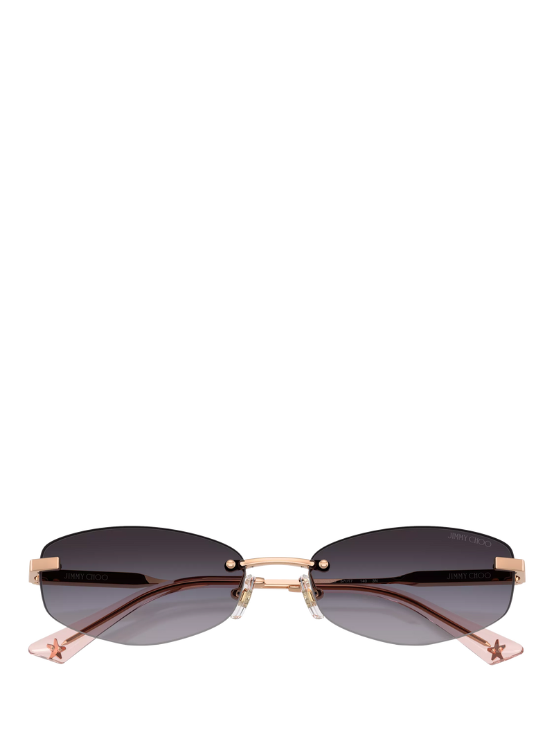 Jimmy Choo oval sunglasses bronze grey gradient (British brand)