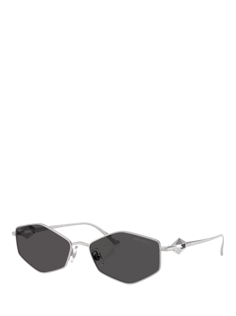 Jimmy Choo hexagonal sunglasses metallic frame, imported from the UK