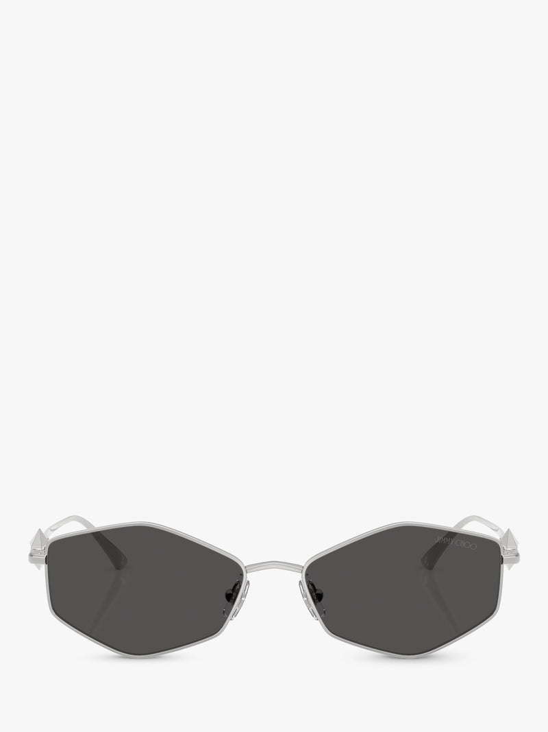 Jimmy Choo hexagonal sunglasses metallic frame, imported from the UK