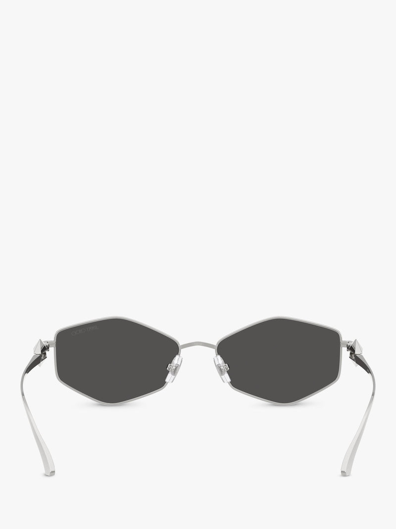Jimmy Choo hexagonal sunglasses metallic frame, imported from the UK