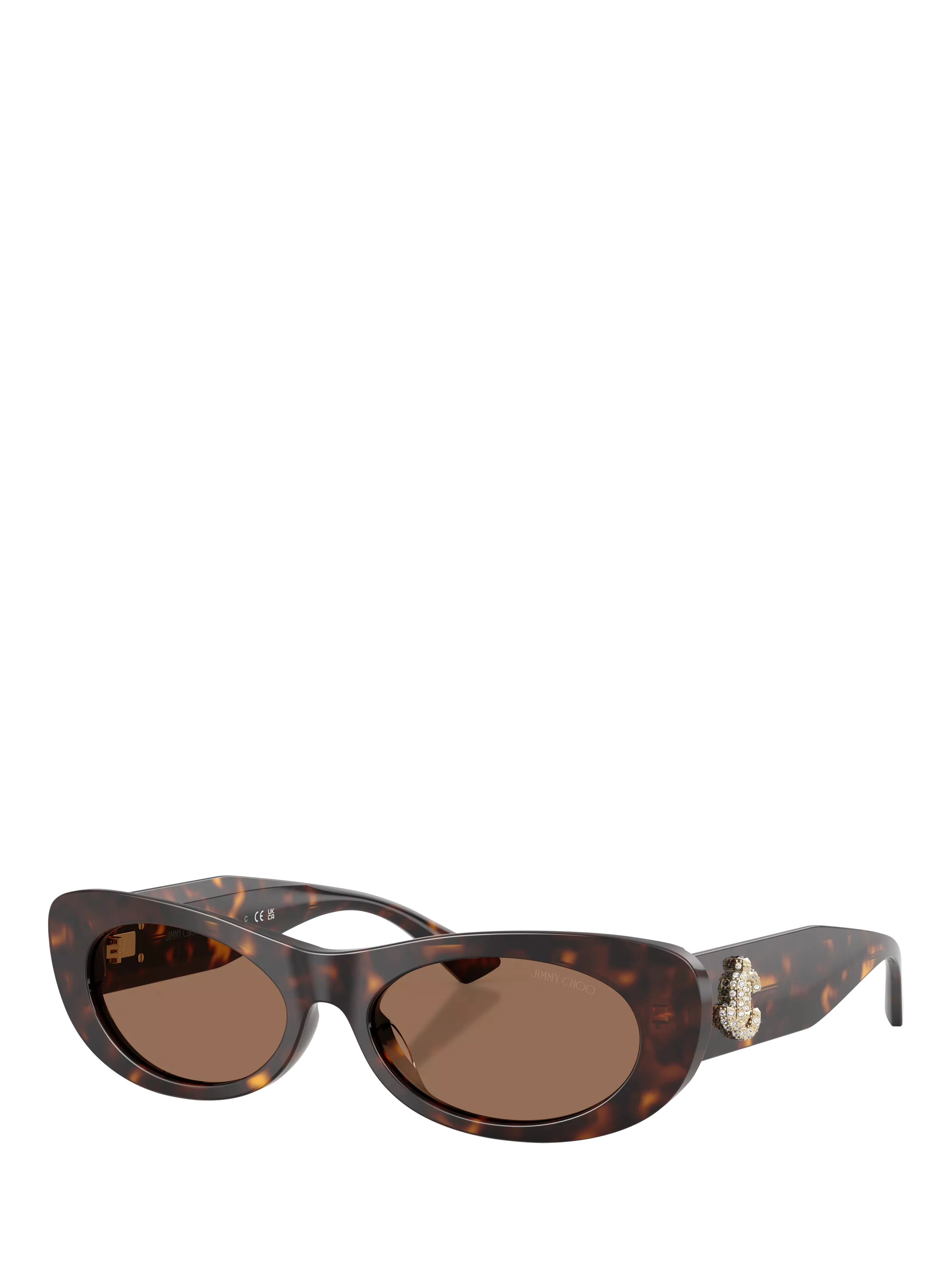 Jimmy Choo oval sunglasses Havana/Brown 54mm (British brand)